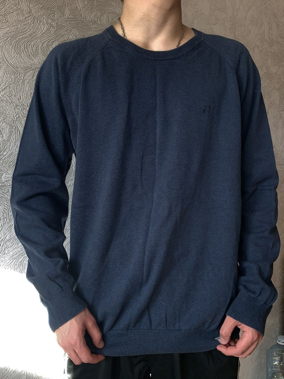 Carhartt Carhartt WIP Navy Knit Sweater XL — Clean Minimal Logo Size US XL / EU 56 / 4 - 1 Thumbnail