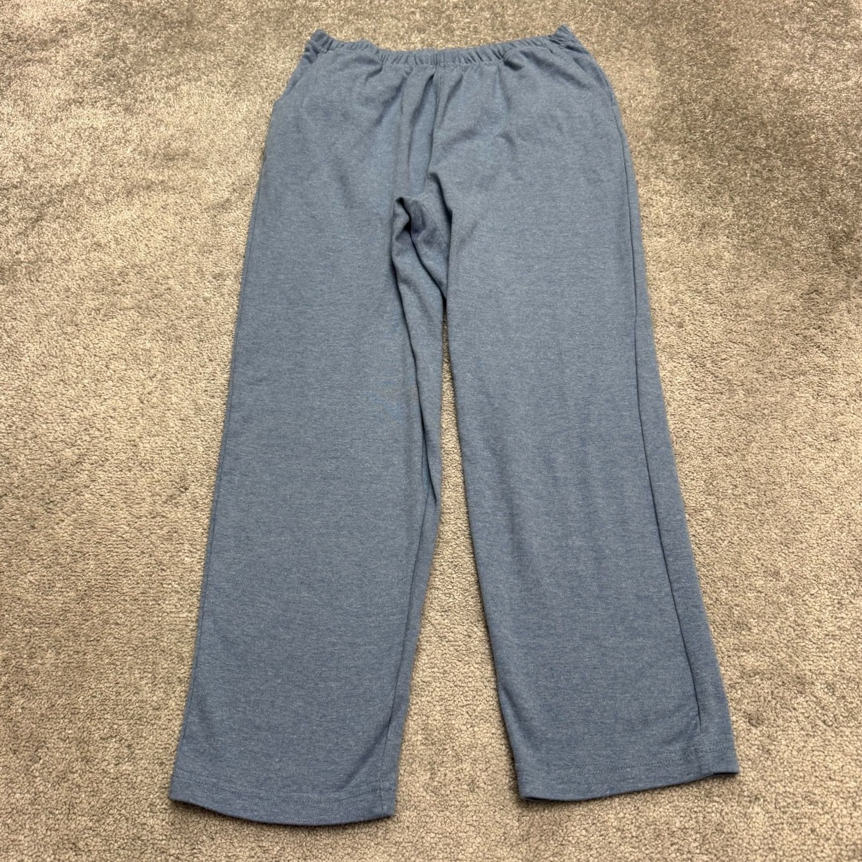 Blair Blair Sweatpants Womens Large Petite Heathered Blue Casual Lounge Straight Leg Pants Size 36" / US 14 / IT 50 - 2 Thumbnail