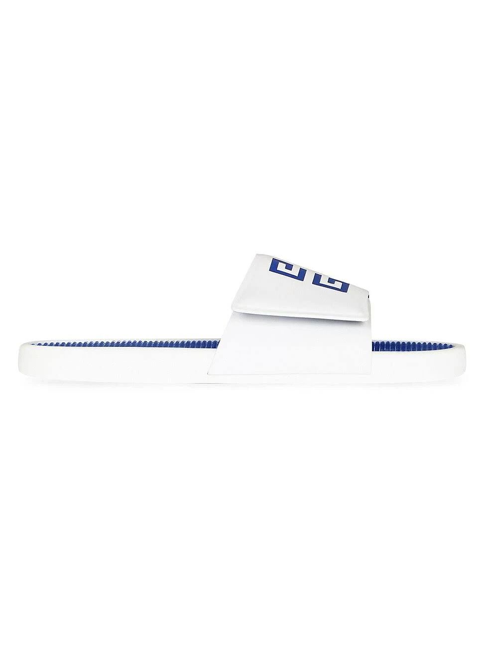 Givenchy o1srvl11e1024 Slide Flat Sandals in White/Blue Size US 10 / EU 43 - 1 Thumbnail