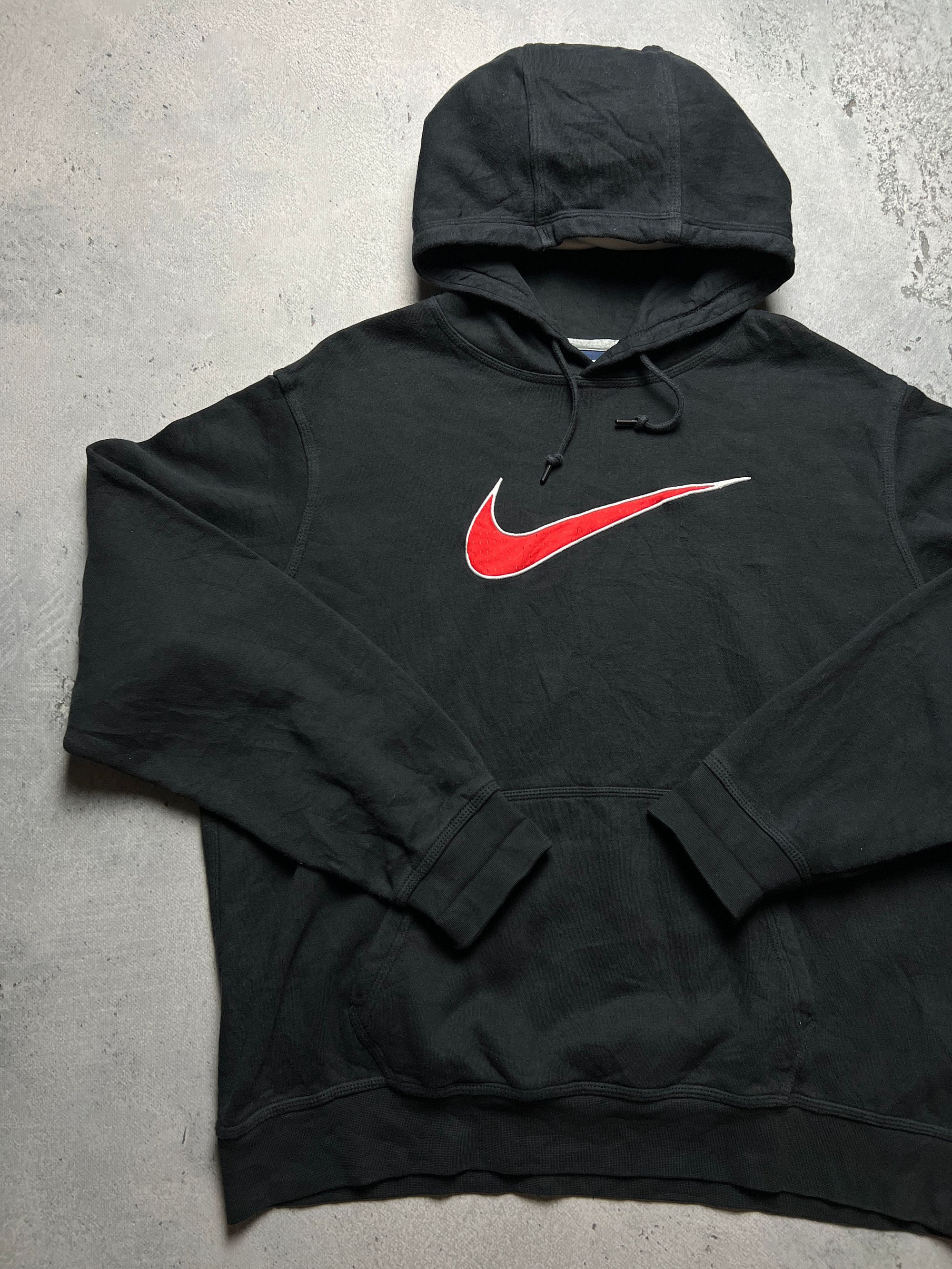 Nike Nike vintage hoodie center swoosh logo spellout y2k crew Size US XL / EU 56 / 4 - 4 Thumbnail
