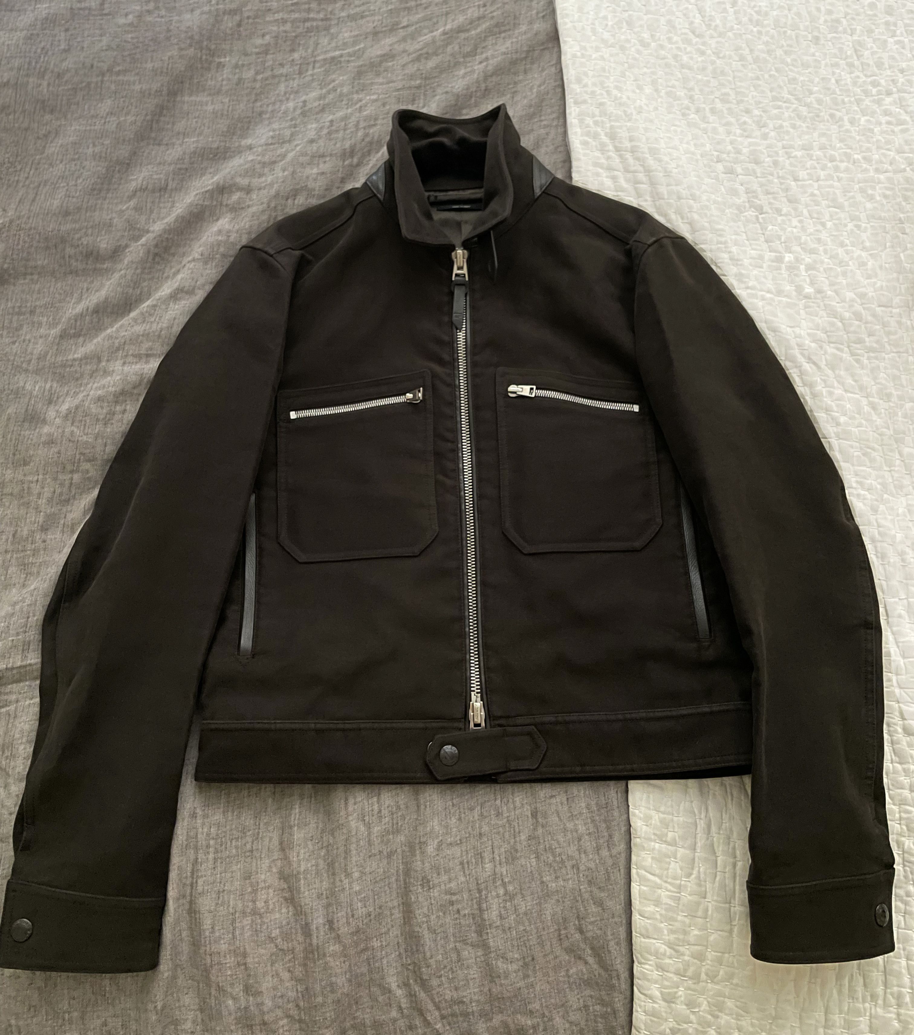 Tom Ford Best Dressed Very Rare $4,100 w/tax Moleskin Leather Jacket Size US M / EU 48-50 / 2 - 1 Thumbnail