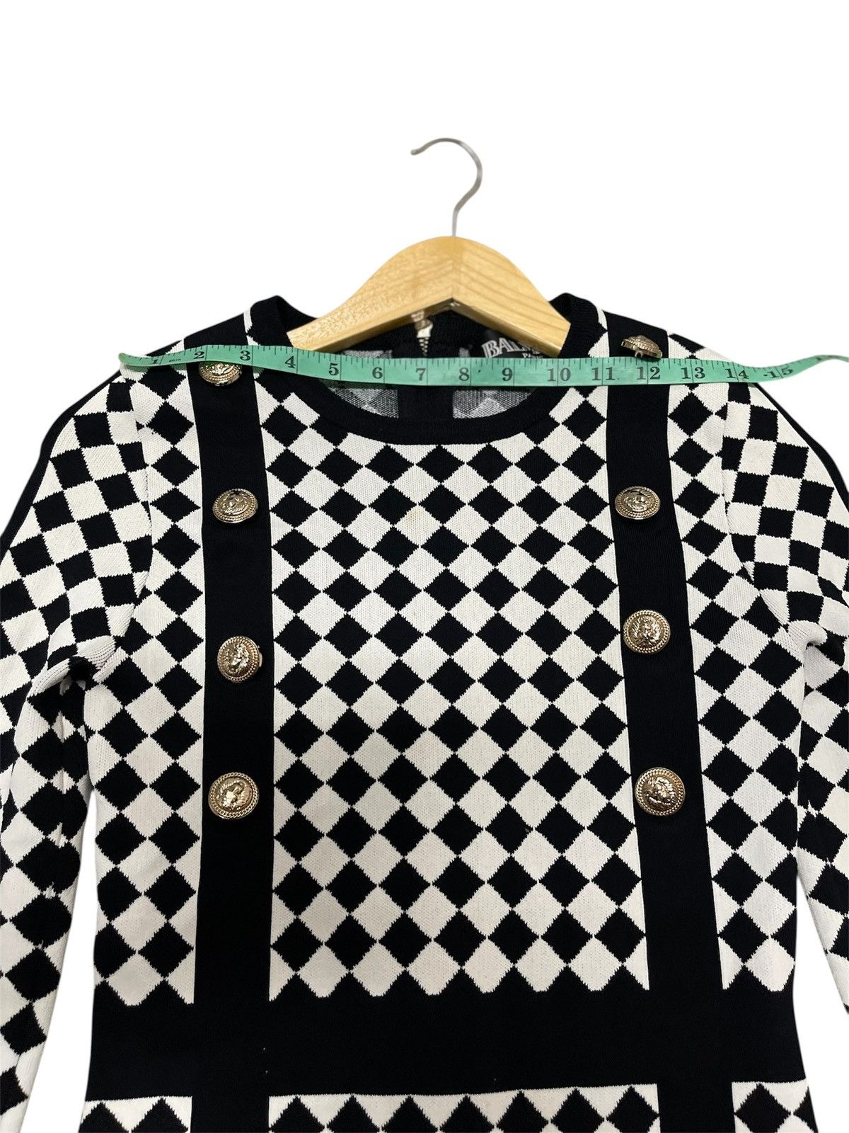 Balmain BALMAIN Mini Dress Whit a Geometric Pattenr Size S / US 4 / IT 40 - 12 Thumbnail