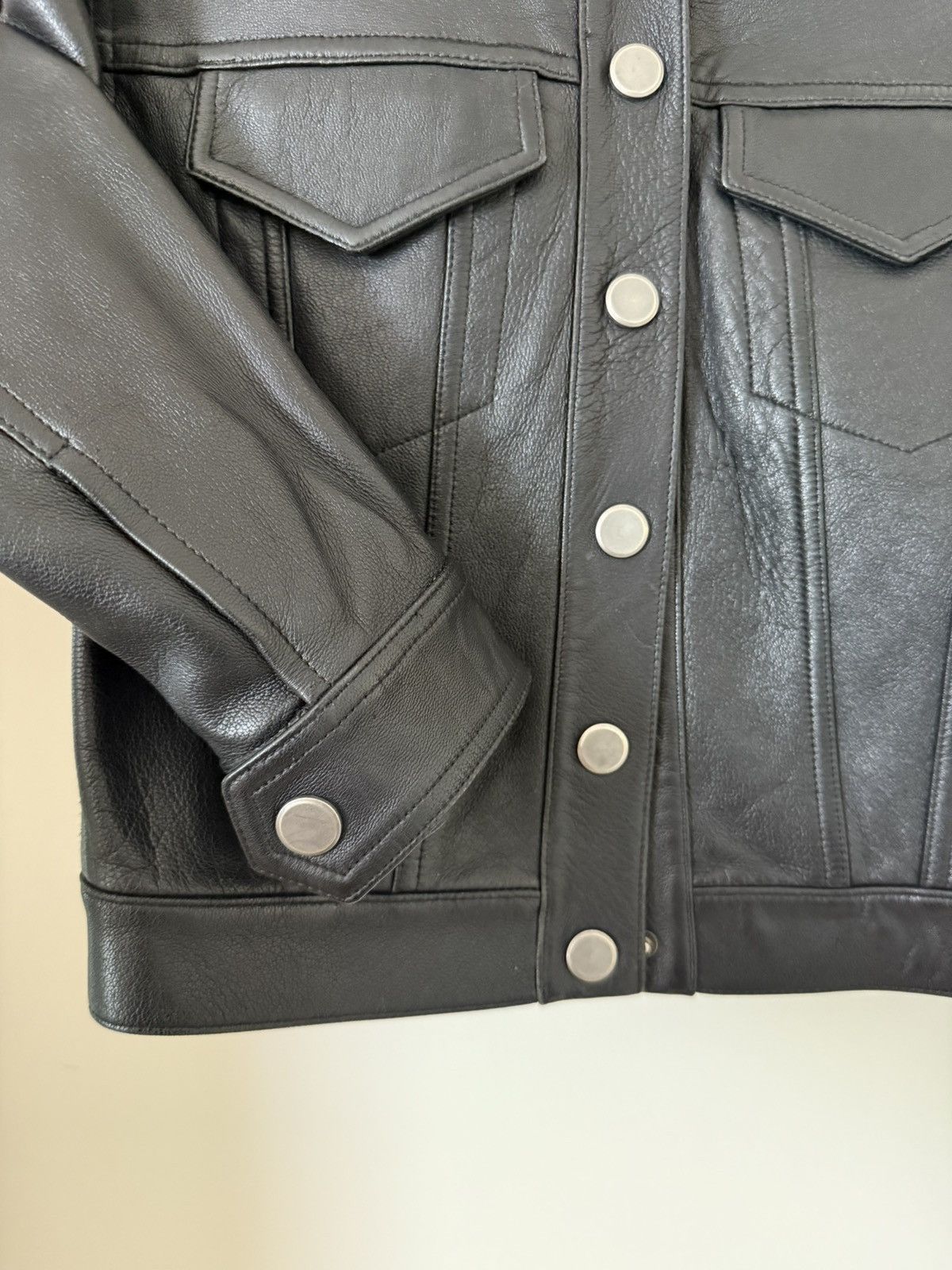 Alexander Wang Alexander Wang Cropped Leather Jacket Size S / US 4 / IT 40 - 5 Thumbnail