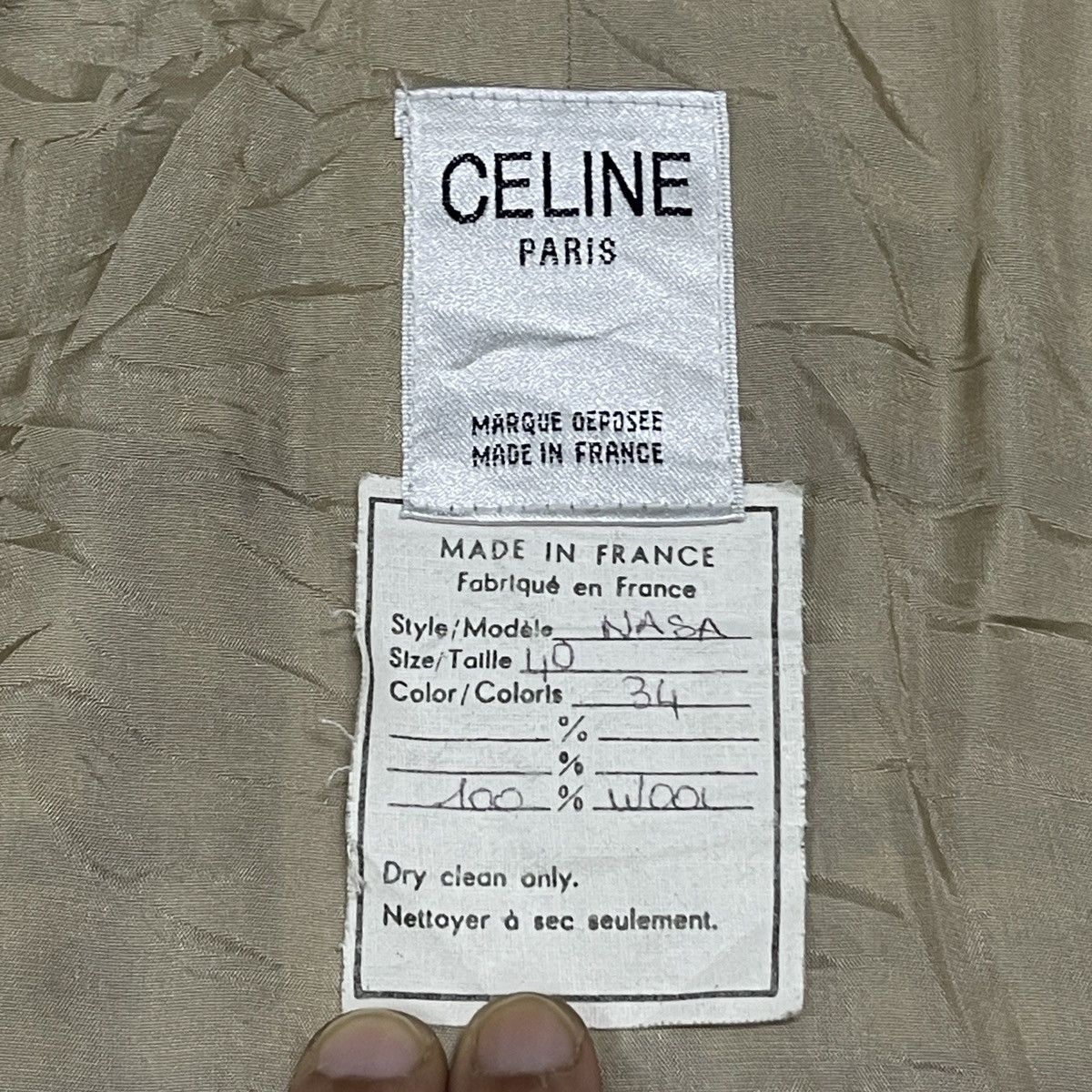 Celine ‼️RARE‼️ Vtg 70s Celine Paris Burgeois Chic Wool Plaid Blazer Size M / US 6-8 / IT 42-44 - 23 Thumbnail