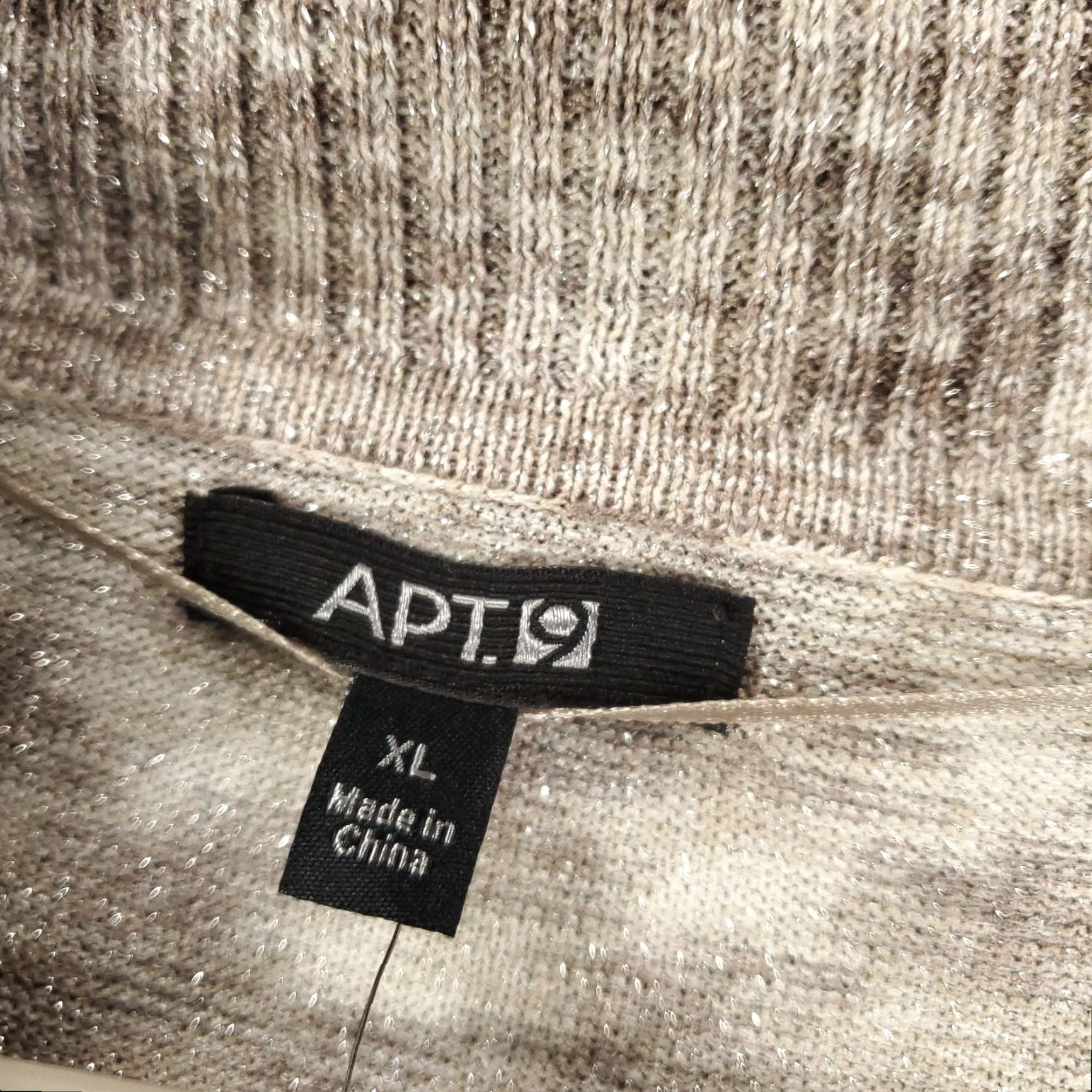 Apt. 9 New Womens Sweater XL Shimmer Sparkle Rouched Sides cowl Neck Heathered NWT Size XL / US 12-14 / IT 48-50 - 6 Thumbnail