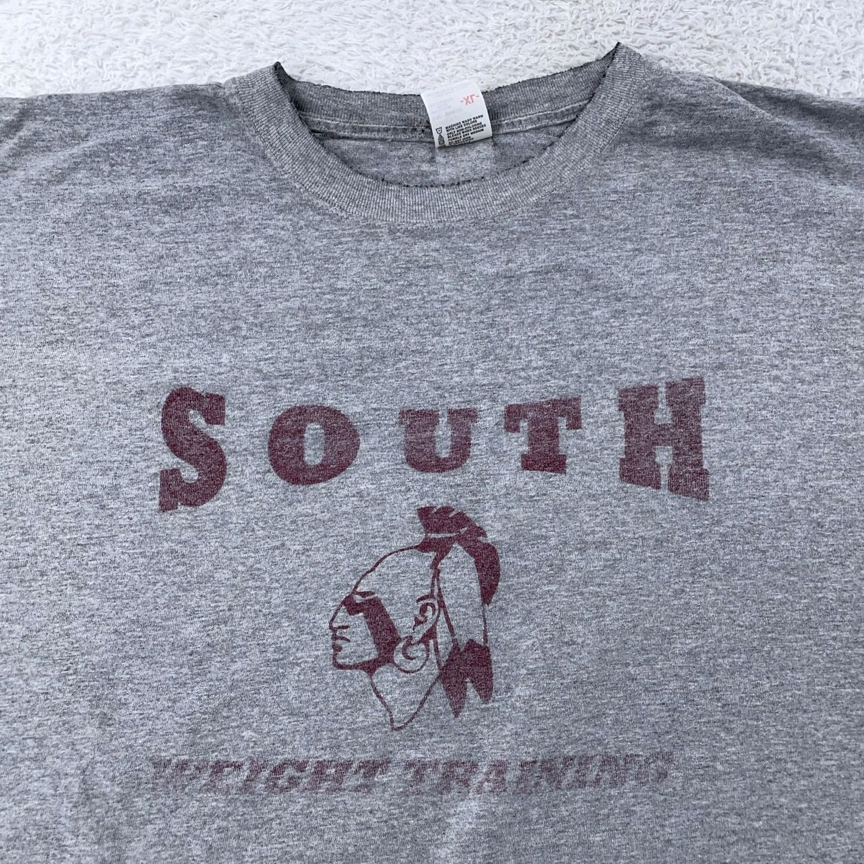 Anvil VINTAGE Toms River New Jersey South Weight Training Shirt XL Heather Gray Tee Gym Mens Size US XL / EU 56 / 4 - 2 Thumbnail