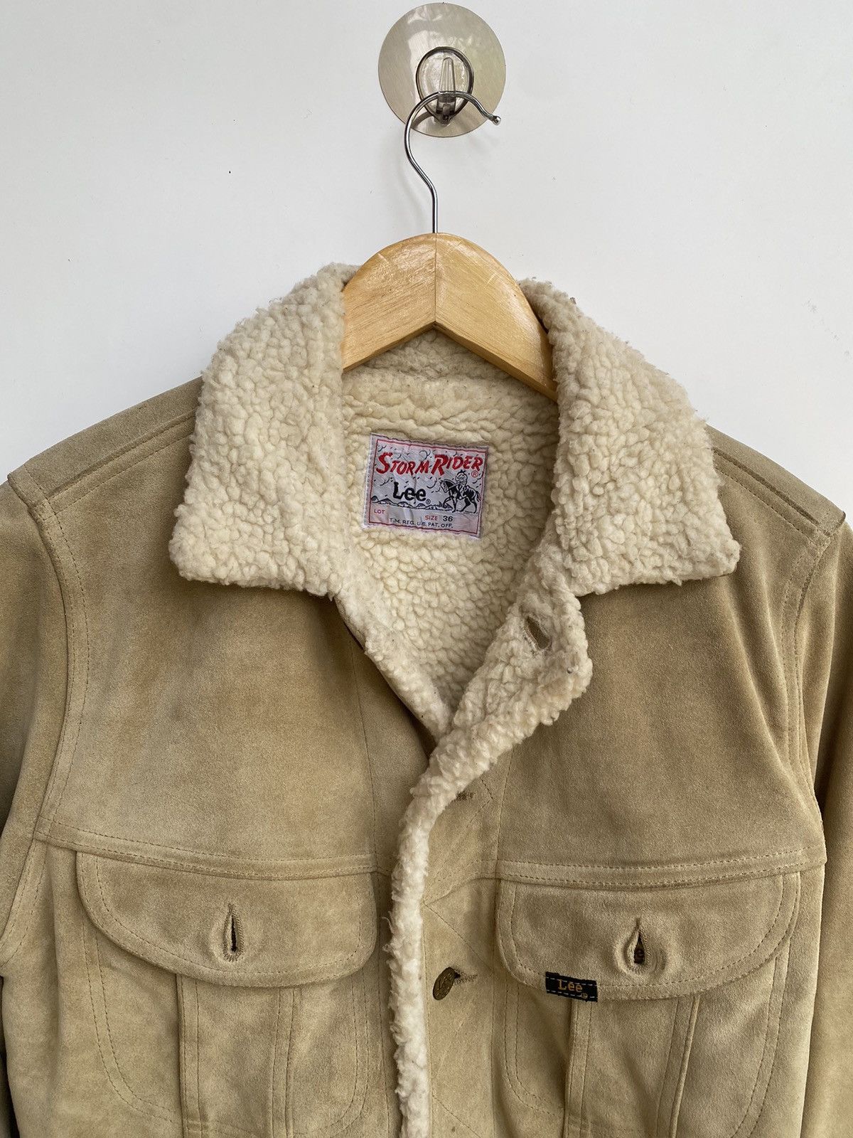 Lee ✅️Vtg Storm Rider Lee Suede Leather Jacket Size US S / EU 44-46 / 1 - 4 Thumbnail