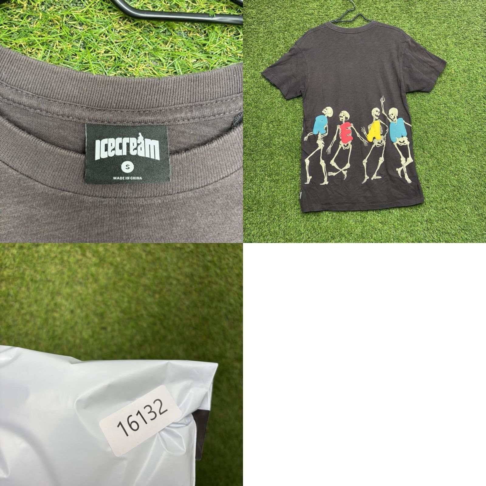 Vintage VINTAGE Ice Cream Boys T-Shirt Men Small Black Short Sleeve Crew Neck 90s Skeleton Logo Summer Size US S / EU 44-46 / 1 - 8 Thumbnail