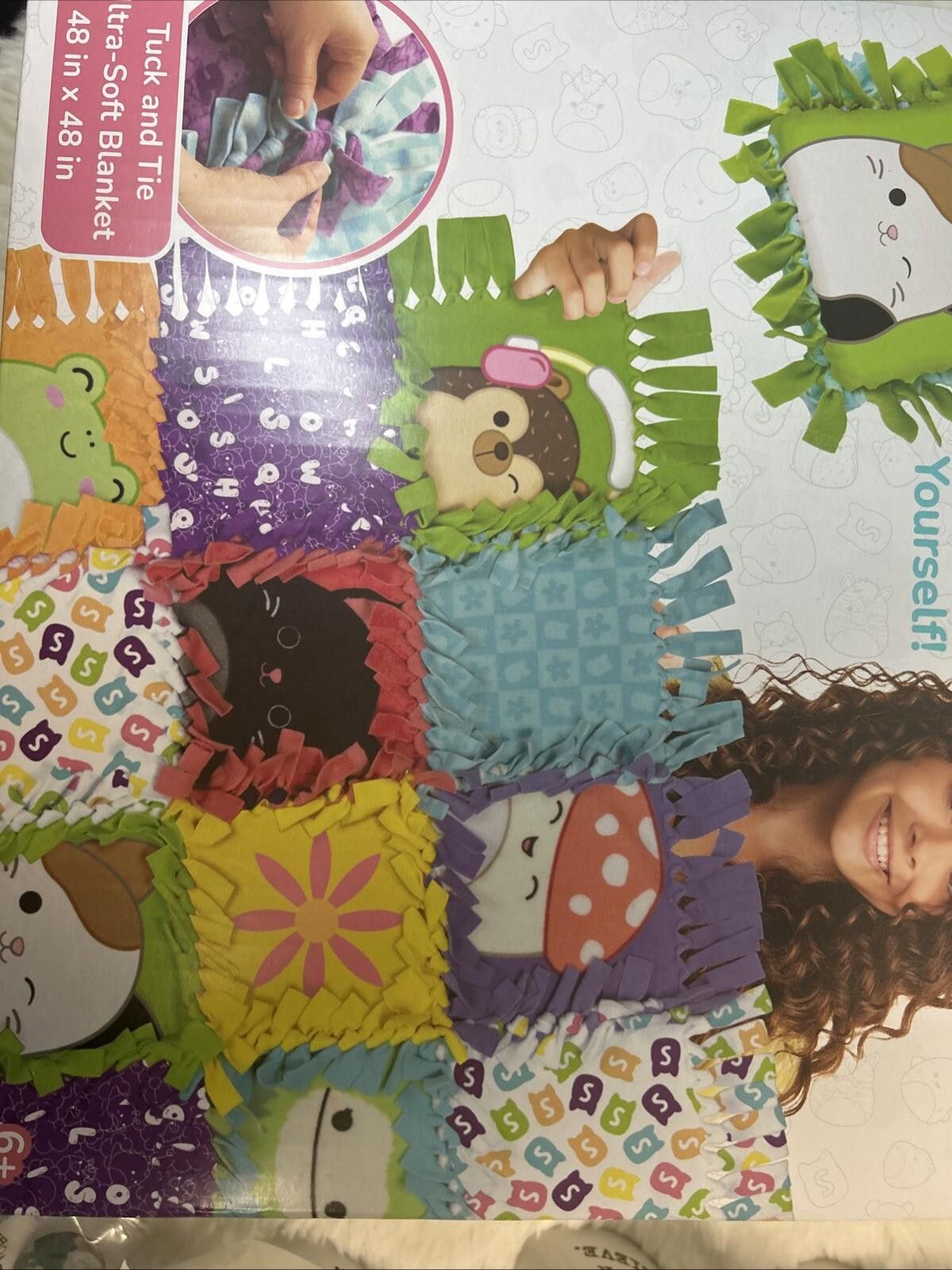 Designer Squishmallows No-Sew Blanket Kit Set Assorted Polar Angels Size ONE SIZE - 4 Thumbnail