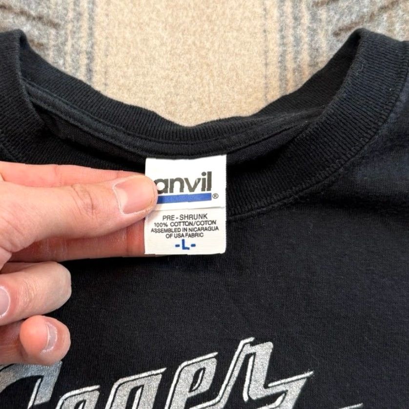 Anvil VINTAGE Bob Seger Face The Promise Concert Band T-Shirt Large Black Mens Short Sleeve Solid 2000s Rock Band Music Y2k Concert 2000-2009) Size US L / EU 52-54 / 3 - 3 Thumbnail