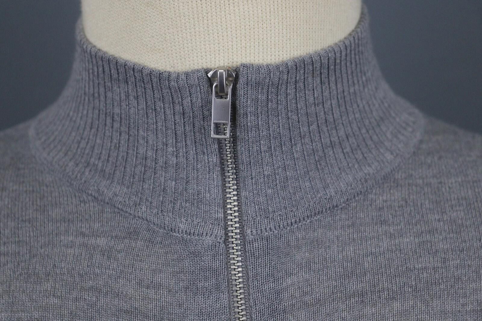 J.Lindeberg J. Lindeberg Gray Merino Wool Acrylic Zip Sweater Size M Size US M / EU 48-50 / 2 - 6 Thumbnail