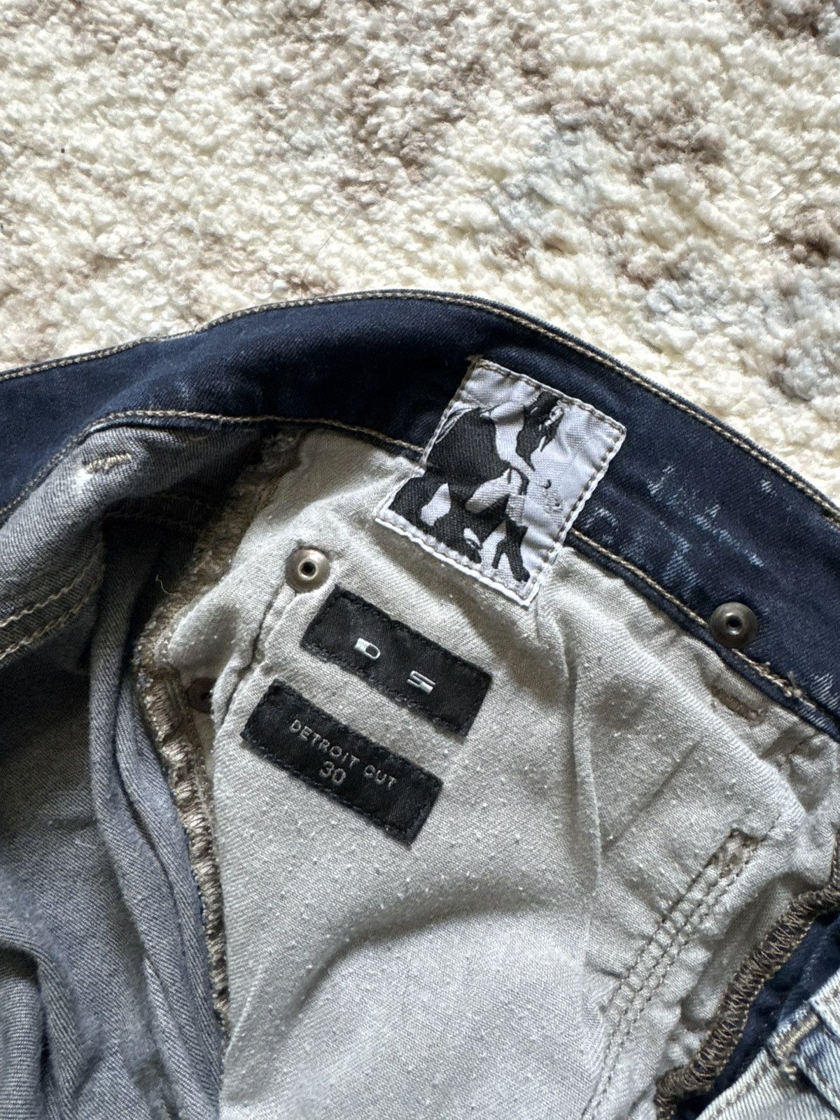 Rick Owens FW13 Rick Owens Detroit Cut Mineral Dust Denim Size US 30 / EU 46 - 7 Thumbnail