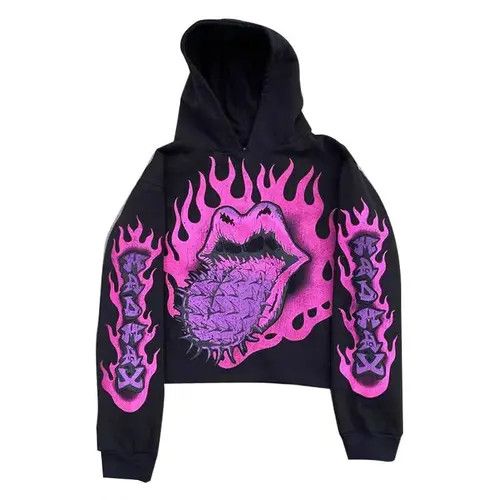 Japanese Brand Horiko x Iken Black Vintage Pynk Y2k Gothic Hoodie Size US L / EU 52-54 / 3 - 2 Thumbnail