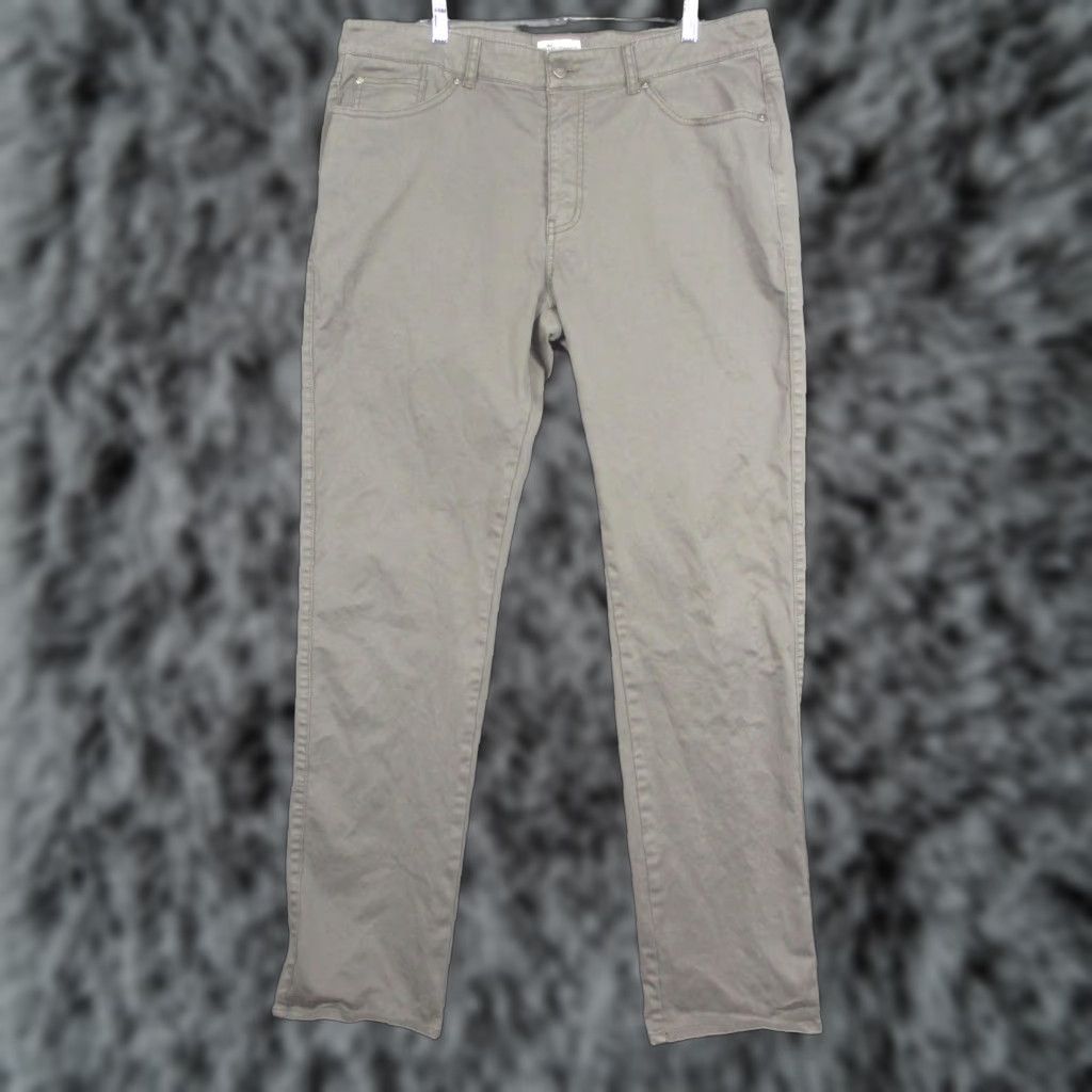 Peter Millar Pants Mens 38x34 Gray Chino 5 Pocket Stretch Golf Casual MF17B93