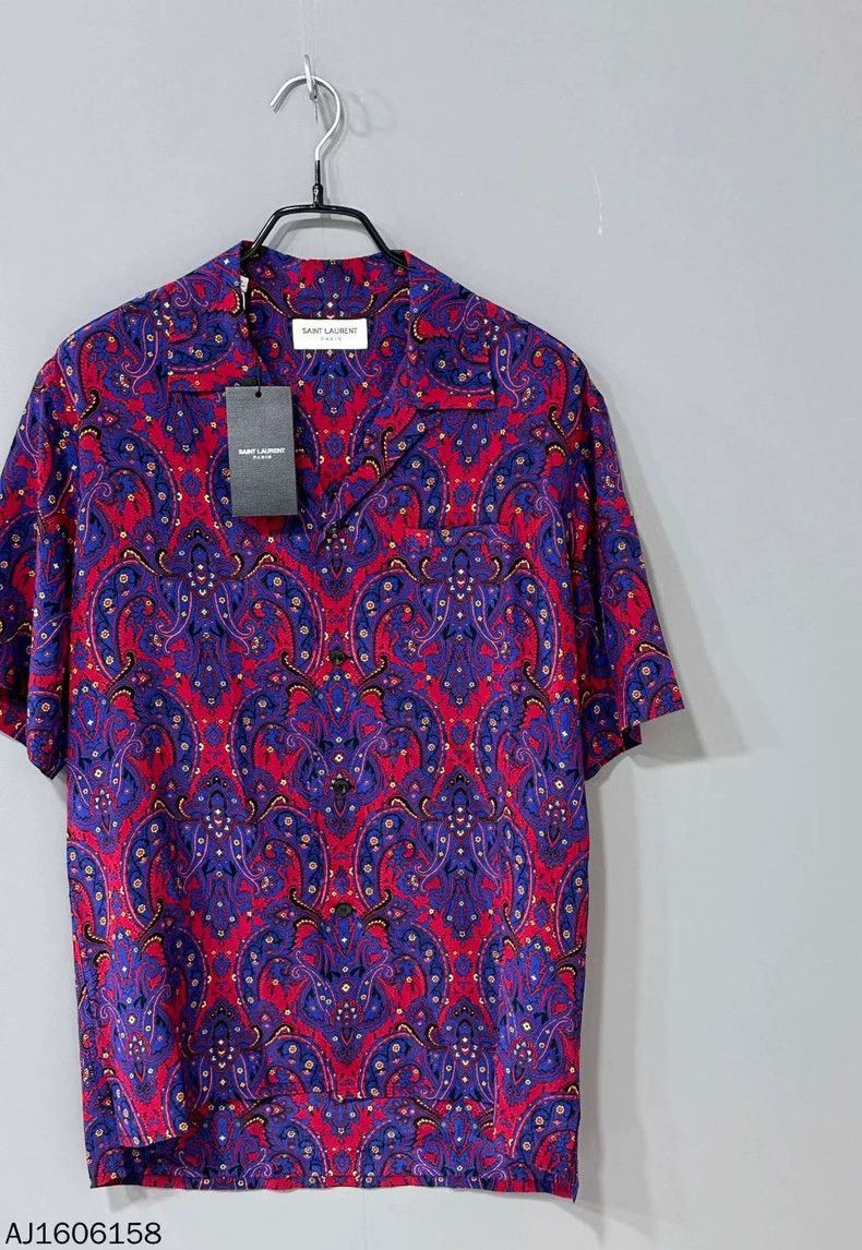 Saint Laurent Paris Saint Laurent Paris size 37 Silk single-breasted shirt wit Size US M / EU 48-50 / 2 - 2 Thumbnail