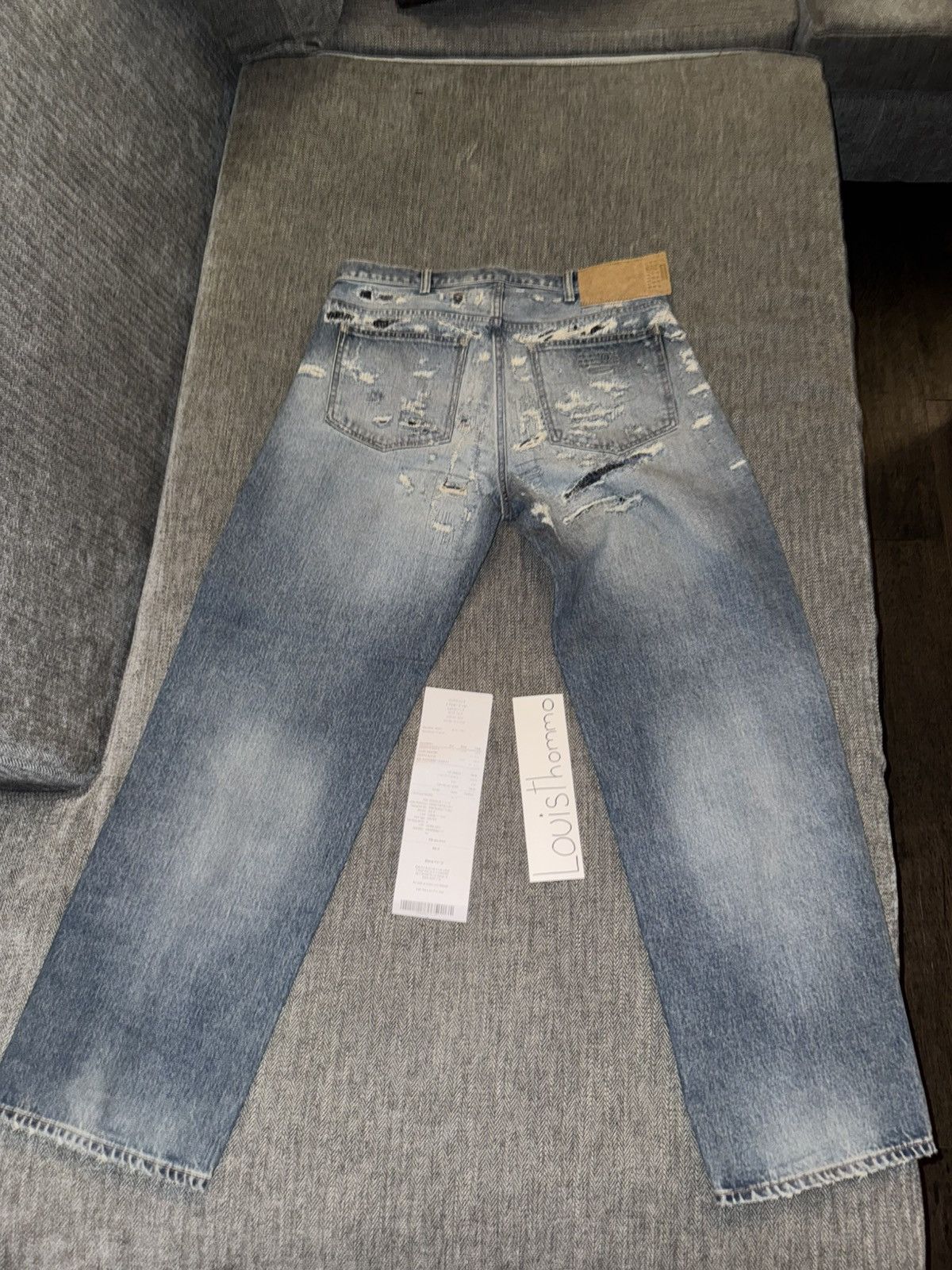 Maison Margiela × Supreme Supreme x MM6 Maison Margiela Distressed Loose Fit jean Size US 30 / EU 46 - 12 Thumbnail