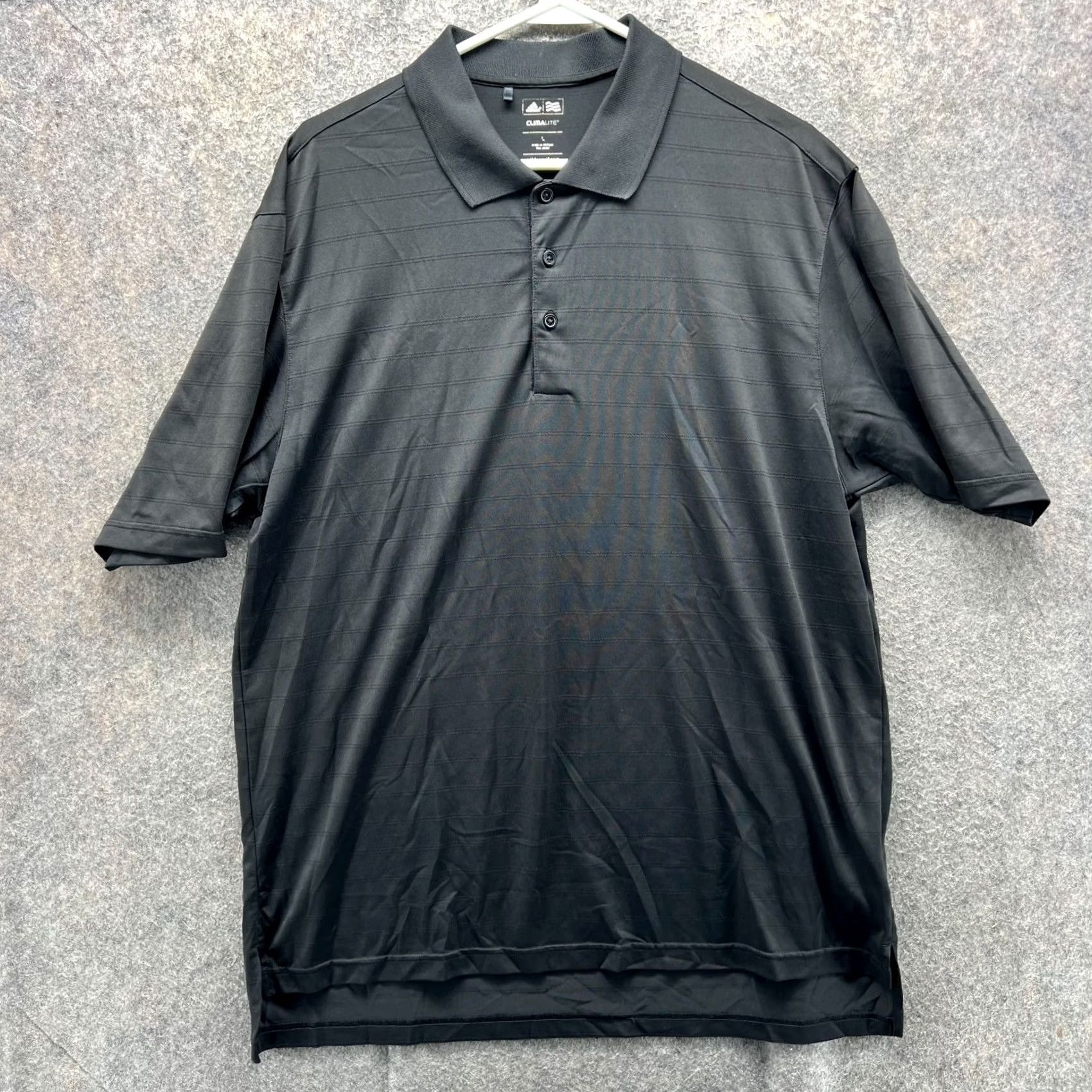 Adidas Adidas Polo Shirt Men Large Black Stripes Clima Lite Golf Trefoil Size US L / EU 52-54 / 3 - 2 Thumbnail