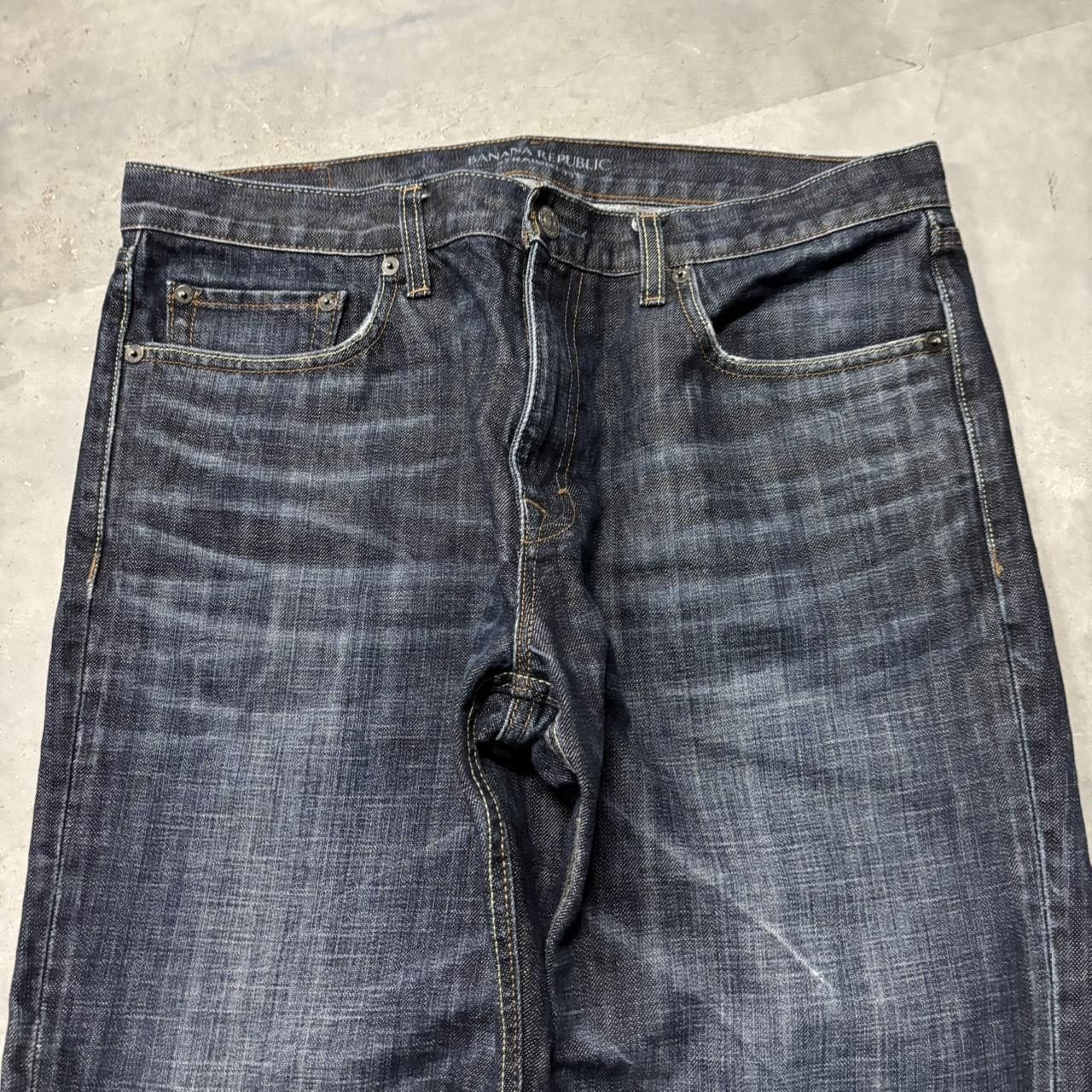 Japanese Brand × Vintage Crazy Vintage Y2K/2000s Grunge Dark Wash Skater Denim Jeans! Size US 33 - 5 Thumbnail