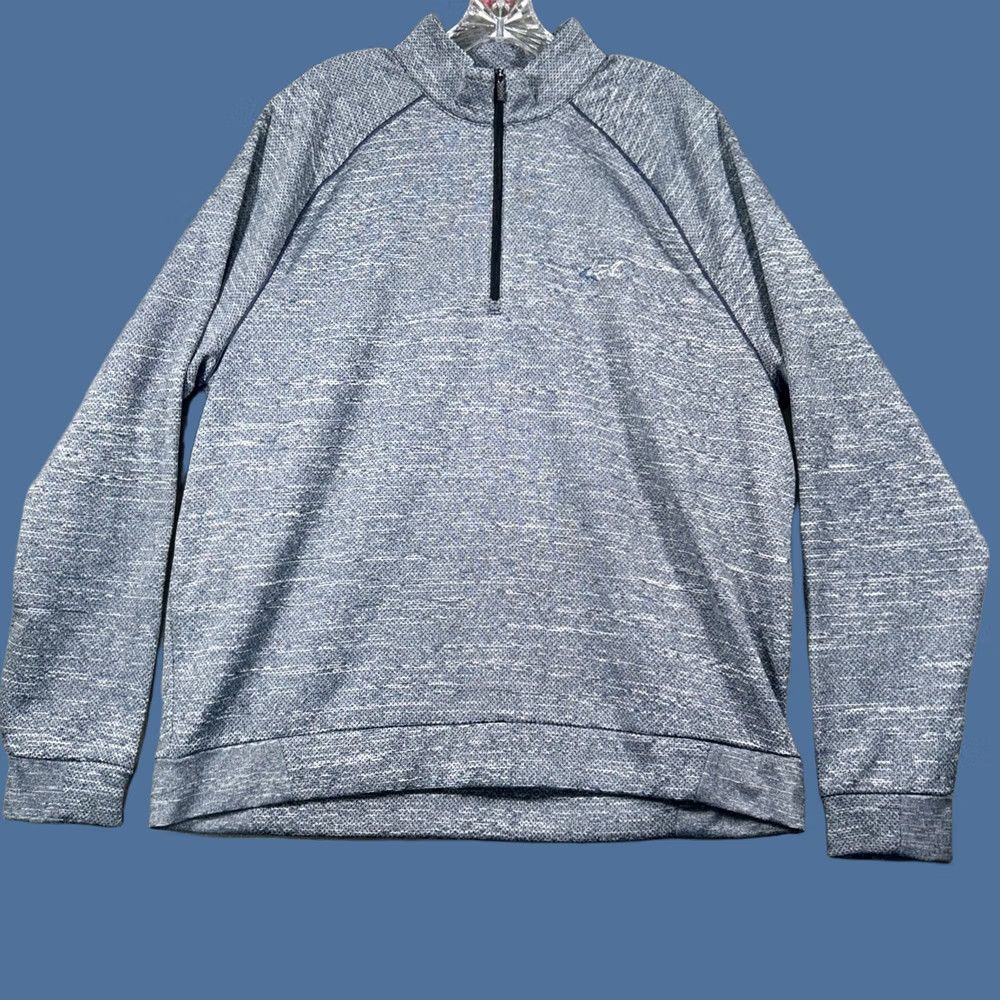 Vintage Greg Norman Mens XL Golf Performance Shirt 1/4 Zip Pullover Heather Gray Blue Size US XL / EU 56 / 4 - 1 Thumbnail