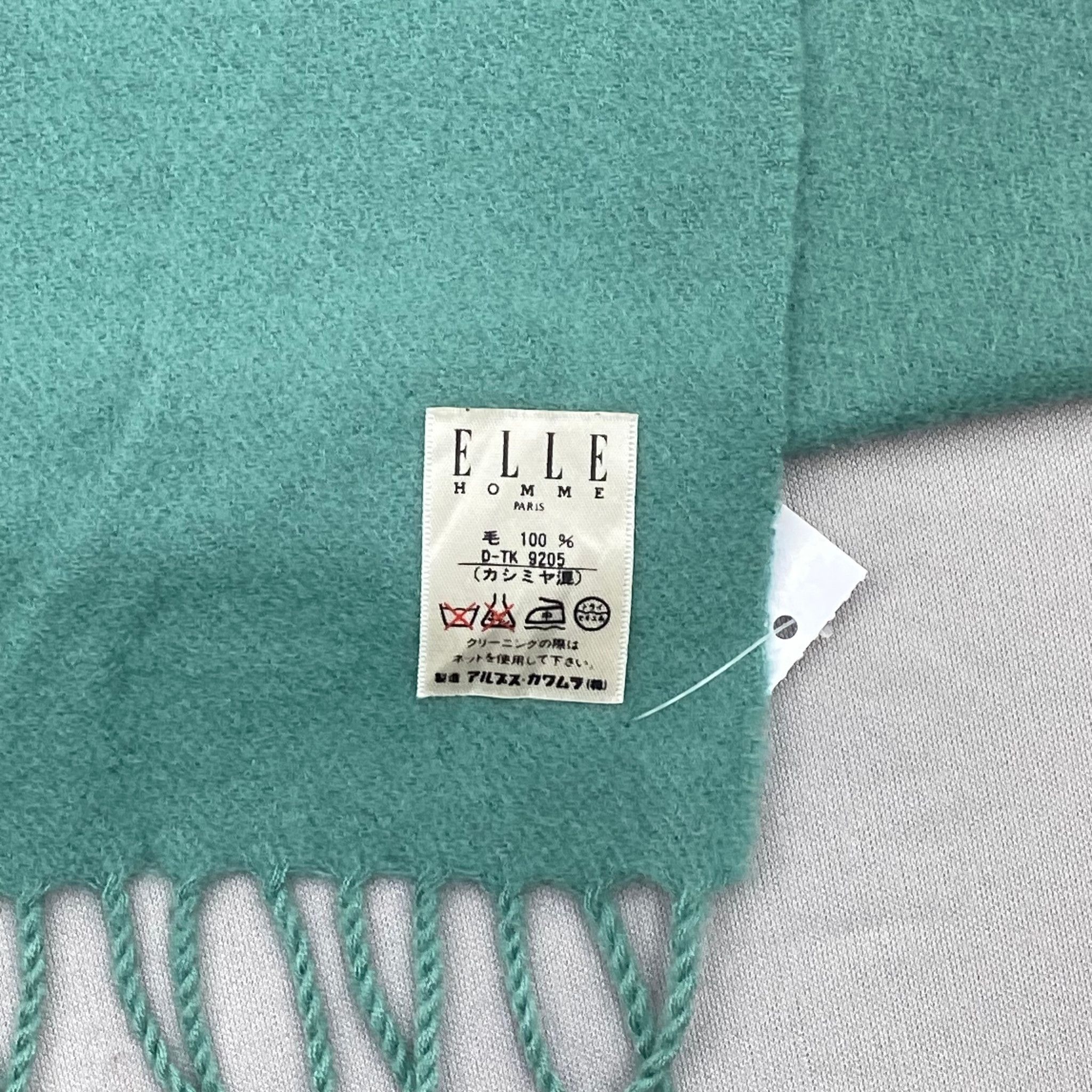 Japanese Brand Vintage Elle Homme Scarf Muffler Wool Winter Fringe Scarves Size ONE SIZE - 6 Thumbnail
