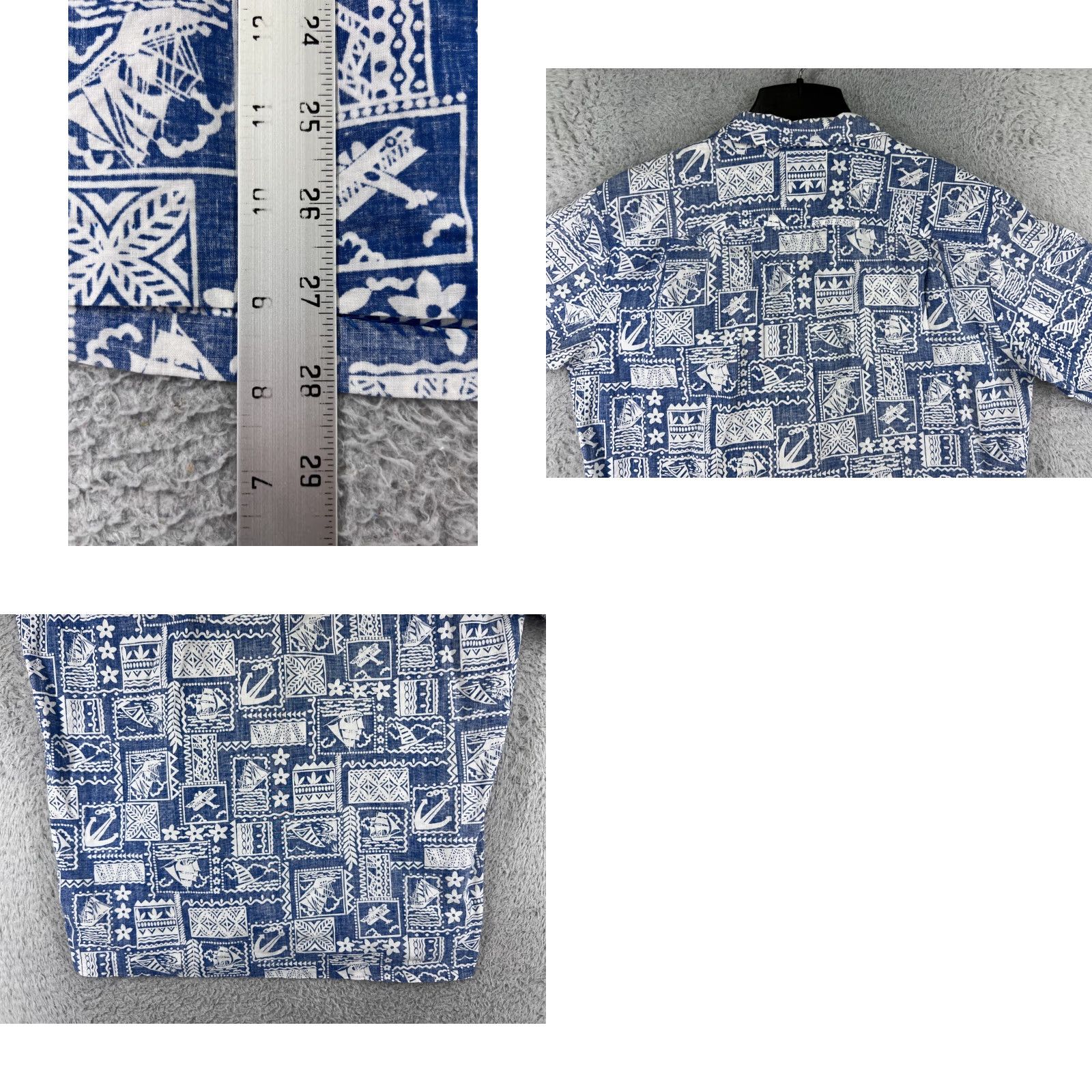 Vintage P&L Fashion Shirt Mens Blue White Floral Button-Up Casual Hawaiian Resort Aloha Travel M Medium Mens Shirts Size US M / EU 48-50 / 2 - 9 Thumbnail