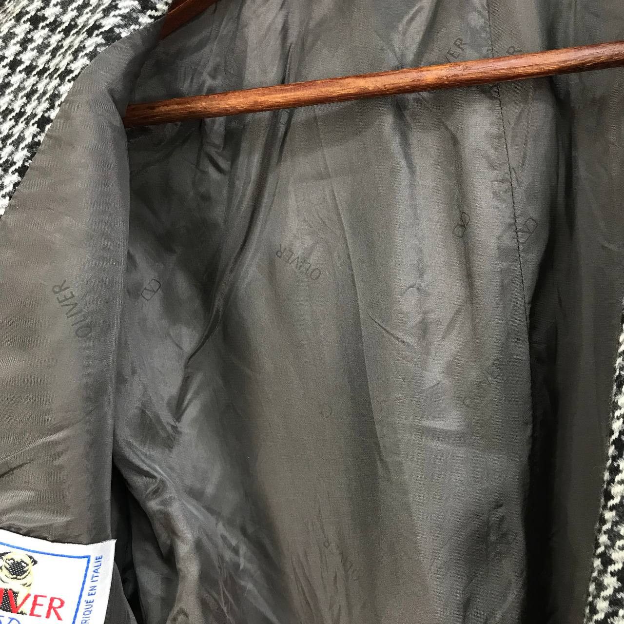 Valentino VINTAGE-OLIVER by VALENTINO HOUDSTOOTH BLAZER Size 48R - 11 Thumbnail