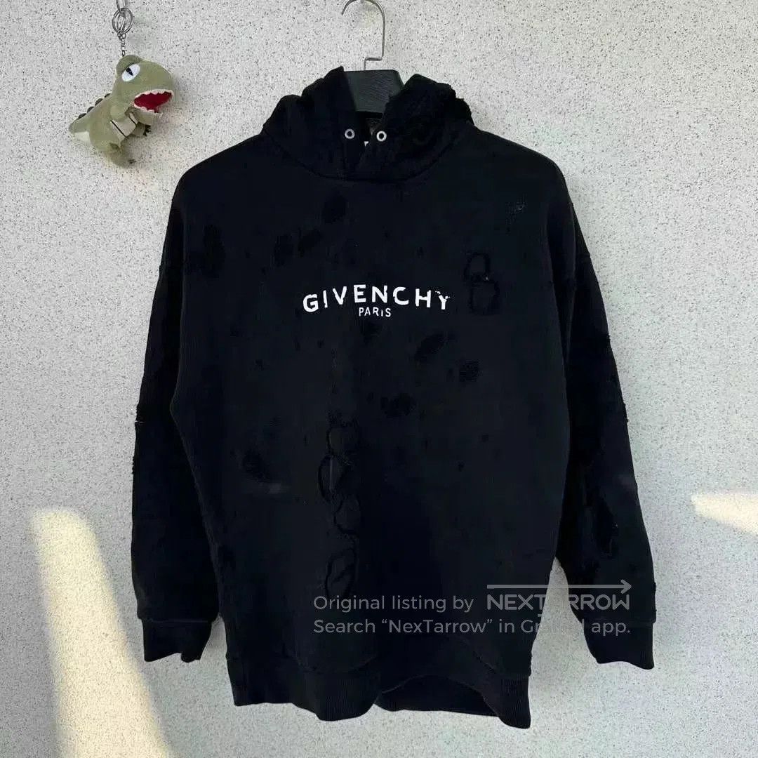 Givenchy Givenchy Black Gold Large Hole Hoodie. Size US S / EU 44-46 / 1 - 2 Thumbnail