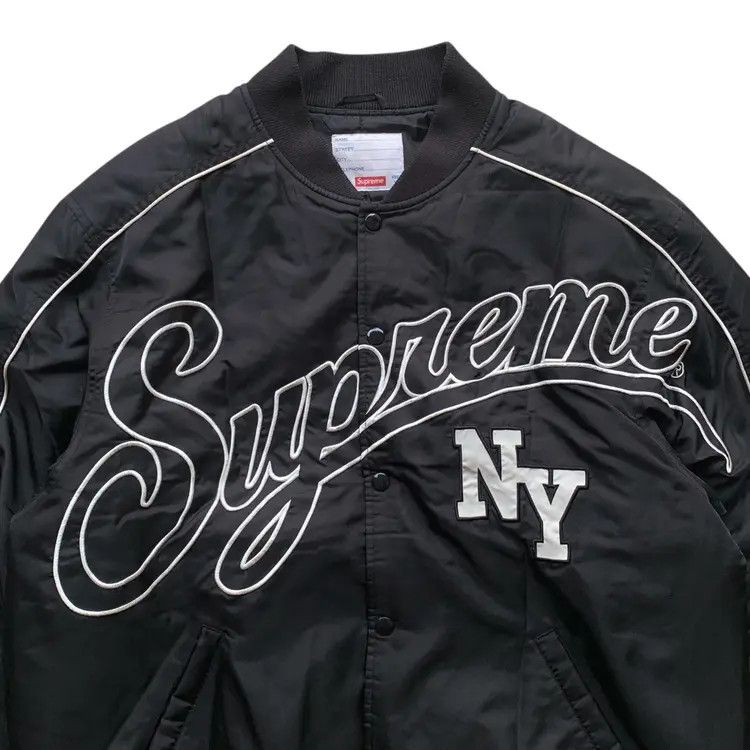 Supreme Supreme FW20 Script Contrast Varsity Jacket Size US XL / EU 56 / 4 - 2 Thumbnail