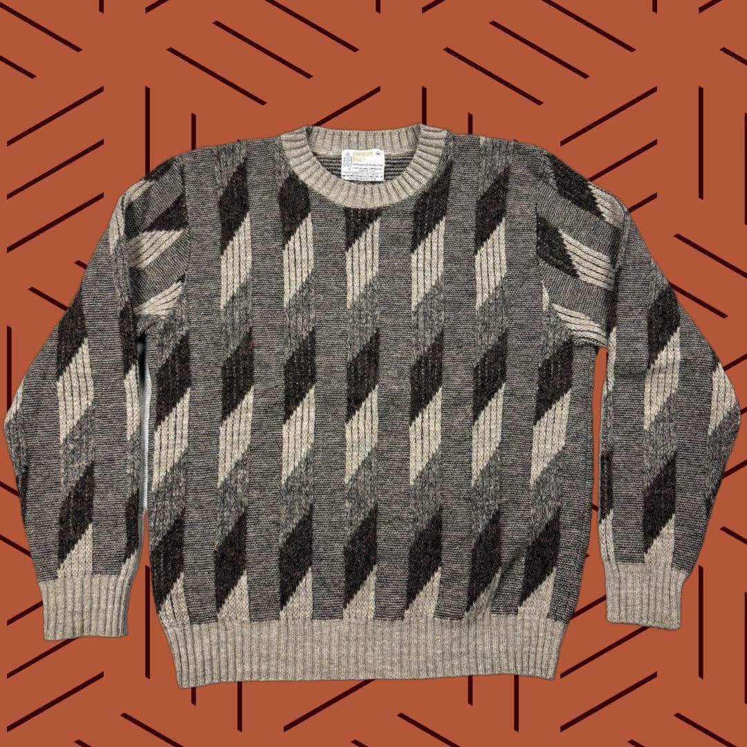 London Fog VINTAGE LONDON FOG 90s Textured Knit Sweater Men’s Pullover Size M Brown Cable-Knit Regular Fit Size US M / EU 48-50 / 2 - 1 Thumbnail