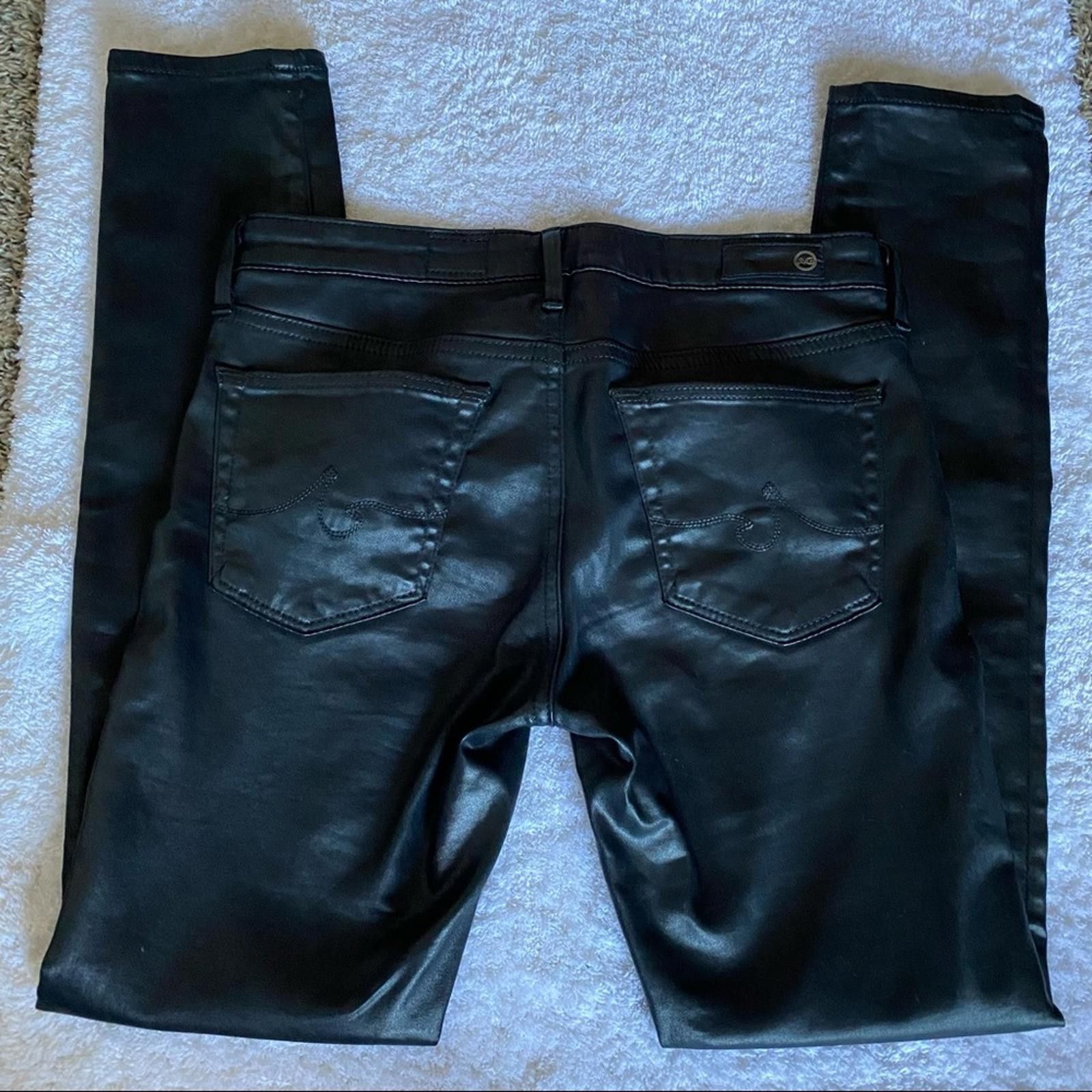 AG Adriano Goldschmied Adriano Goldschmied ‘The Legging’ Ankle Black Coated Jeans Size 26" / US 2 / IT 38 - 6 Thumbnail