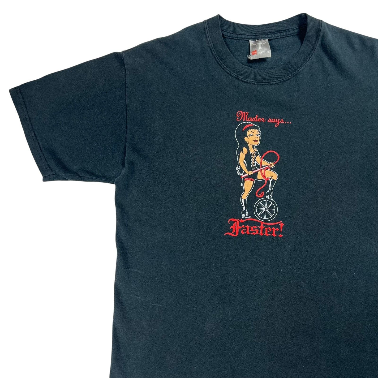 Hanes × Vintage Vintage Y2K Dominatrix “Master Says… Faster” BDSM tee (M) Size US M / EU 48-50 / 2 - 4 Thumbnail