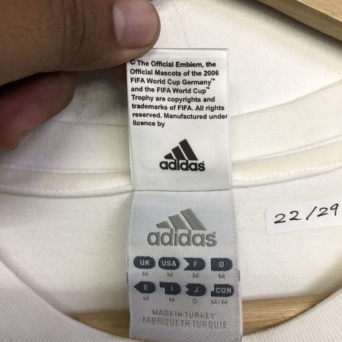 Adidas Vintage 06 Adidas Germany FIFA World Cup Logo Grafiti Tshirt Size US M / EU 48-50 / 2 - 9 Thumbnail