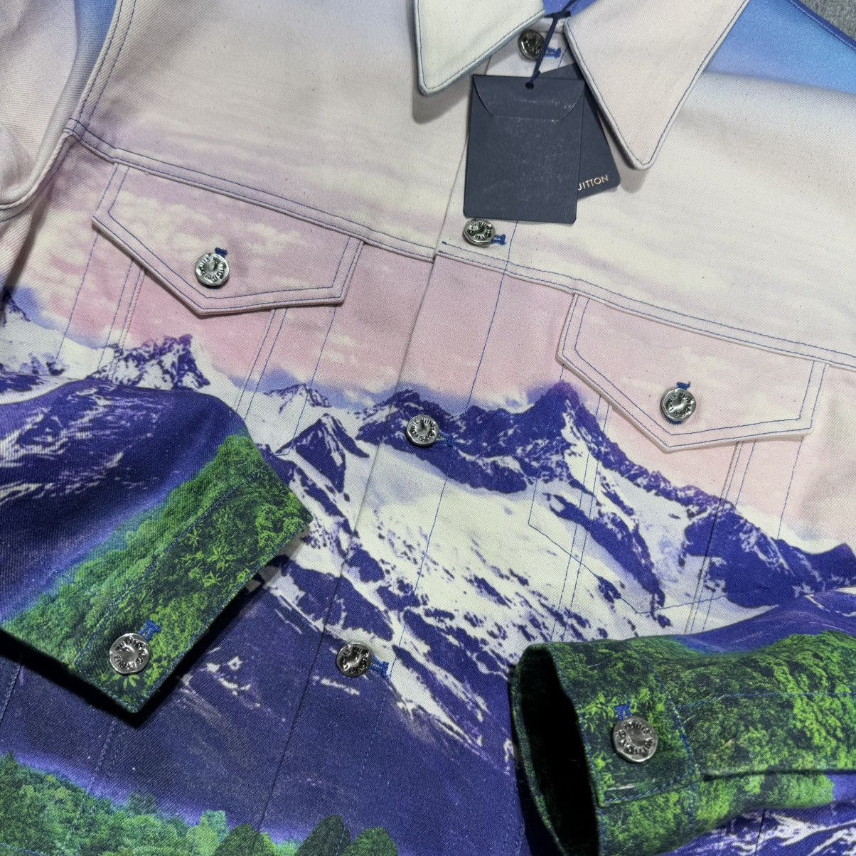 Louis Vuitton × Virgil Abloh Louis Vuitton x Virgil Abloh SS22 Landscape Denim Jacket Size US L / EU 52-54 / 3 - 8 Thumbnail