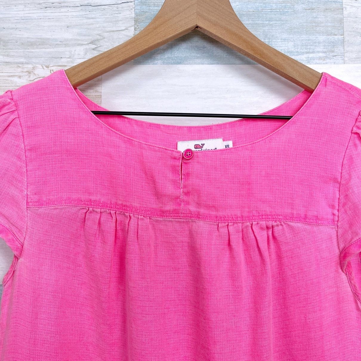 Vineyard Vines Vineyard Vines Linen Side Pocket Shift Dress Pink Womens XS Size XS / US 0-2 / IT 36-38 - 2 Thumbnail