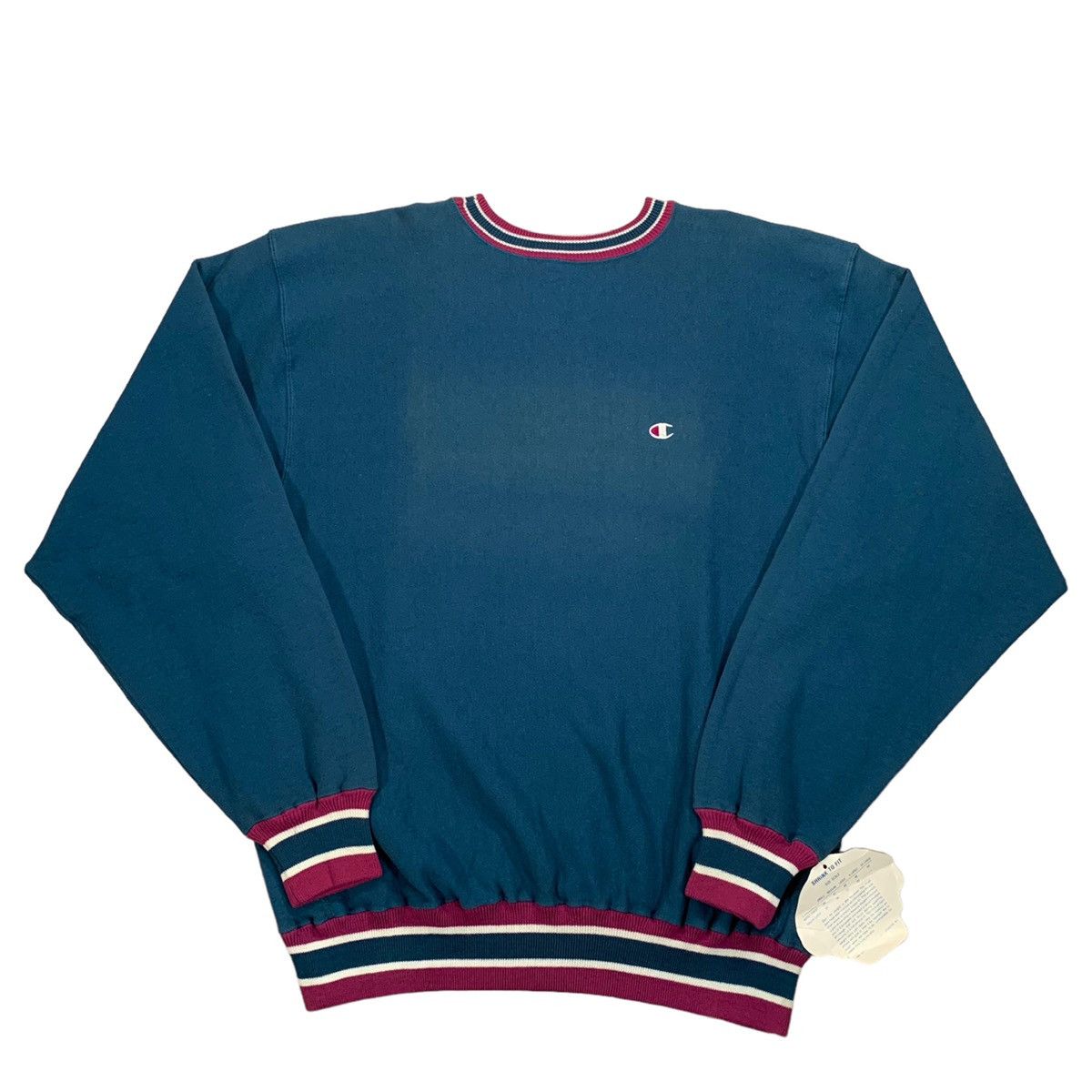 Champion VTG Champion Reverse Weave Blue Pink White Ringer Sweatshirt Size US XXL / EU 58 / 5 - 1 Thumbnail