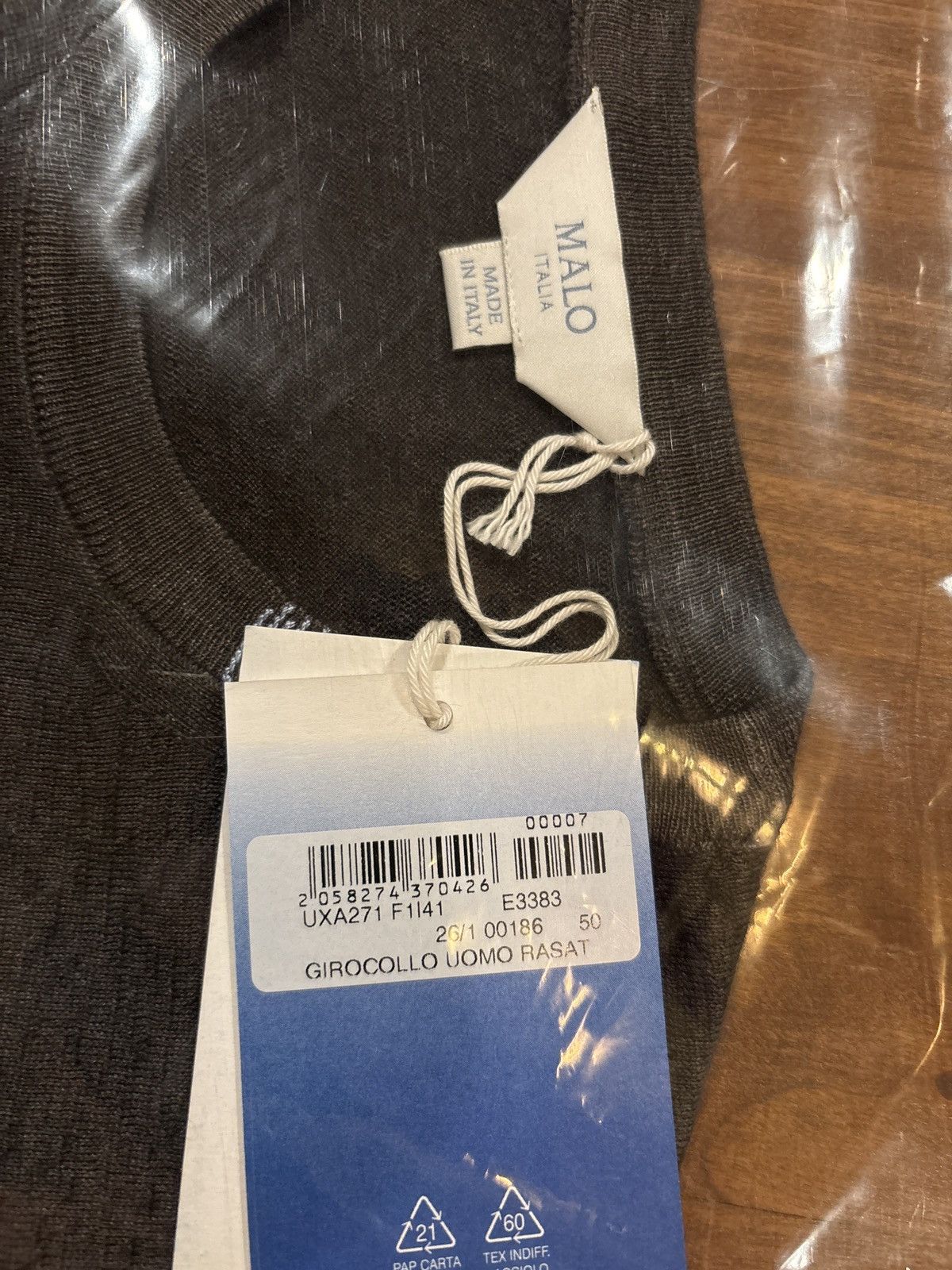 Malo Malo Italia Black Crewneck Sweater – Size 50 (NWT) Size US M / EU 48-50 / 2 - 6 Thumbnail