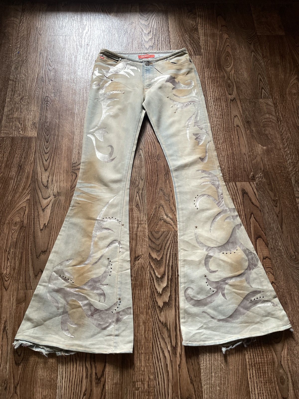 Miss Sixty Vintage Miss Sixty Jeans Flared Distressed 00s Low Rice Size 27" / US 4 / IT 40 - 1 Thumbnail