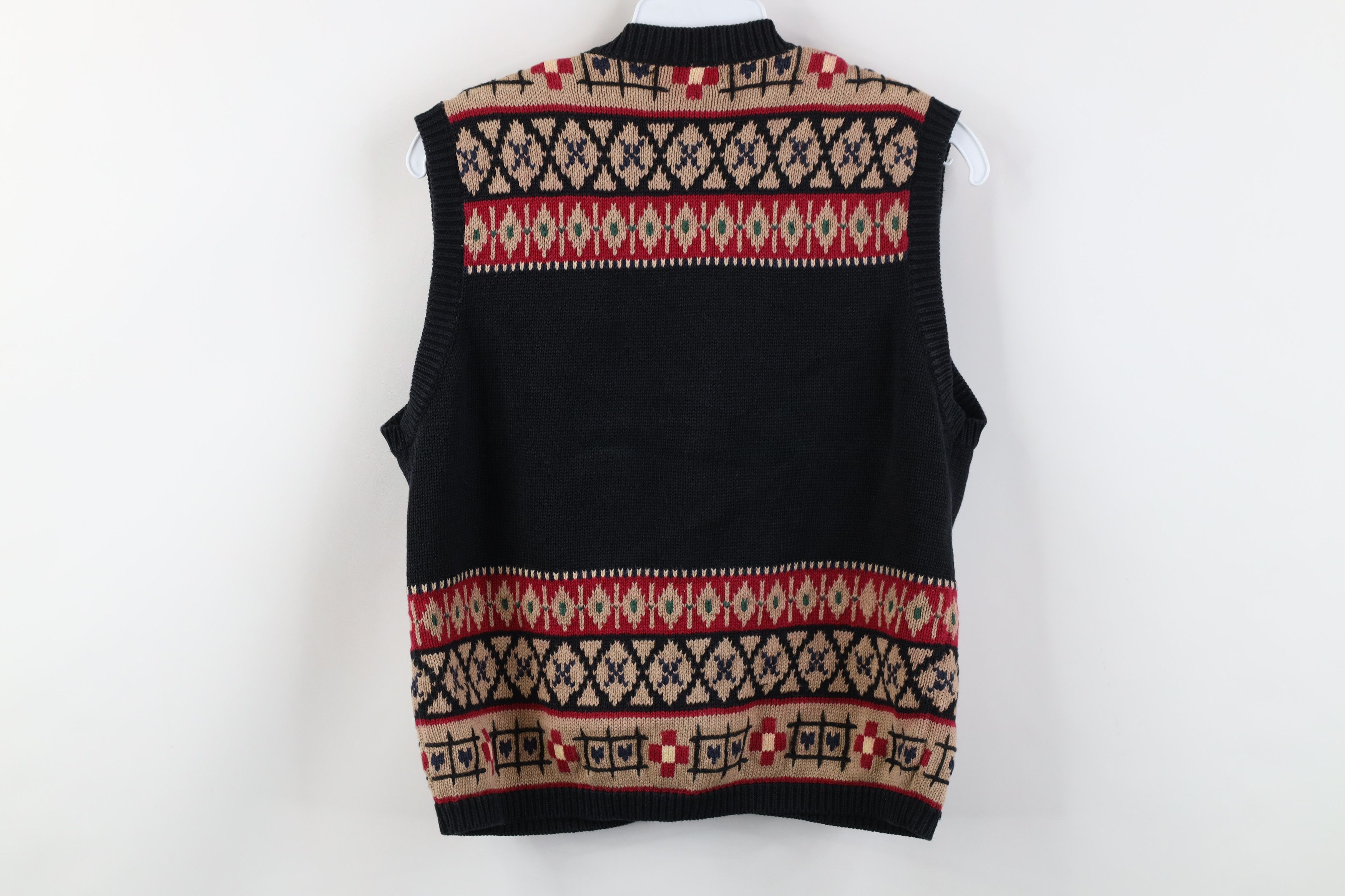 Vintage Vintage 90s Streetwear Fair Isle Teddy Bear Knit Vest Size M / US 6-8 / IT 42-44 - 12 Thumbnail