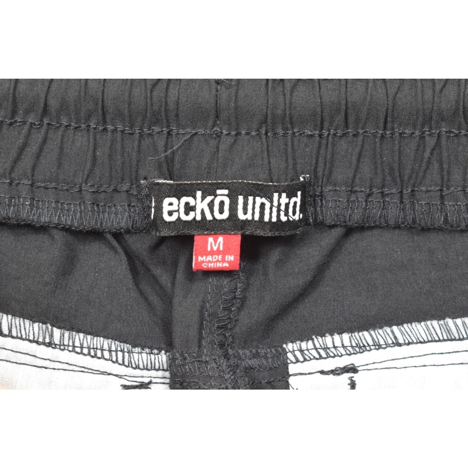 Ecko Unltd. Ecko Unltd Mens Cargo Jogger Pants Black Nylon Baggy Fit M Cargo Pocket 29 Inseam Modern Logo Accents Vintage No Size US 31 - 7 Thumbnail