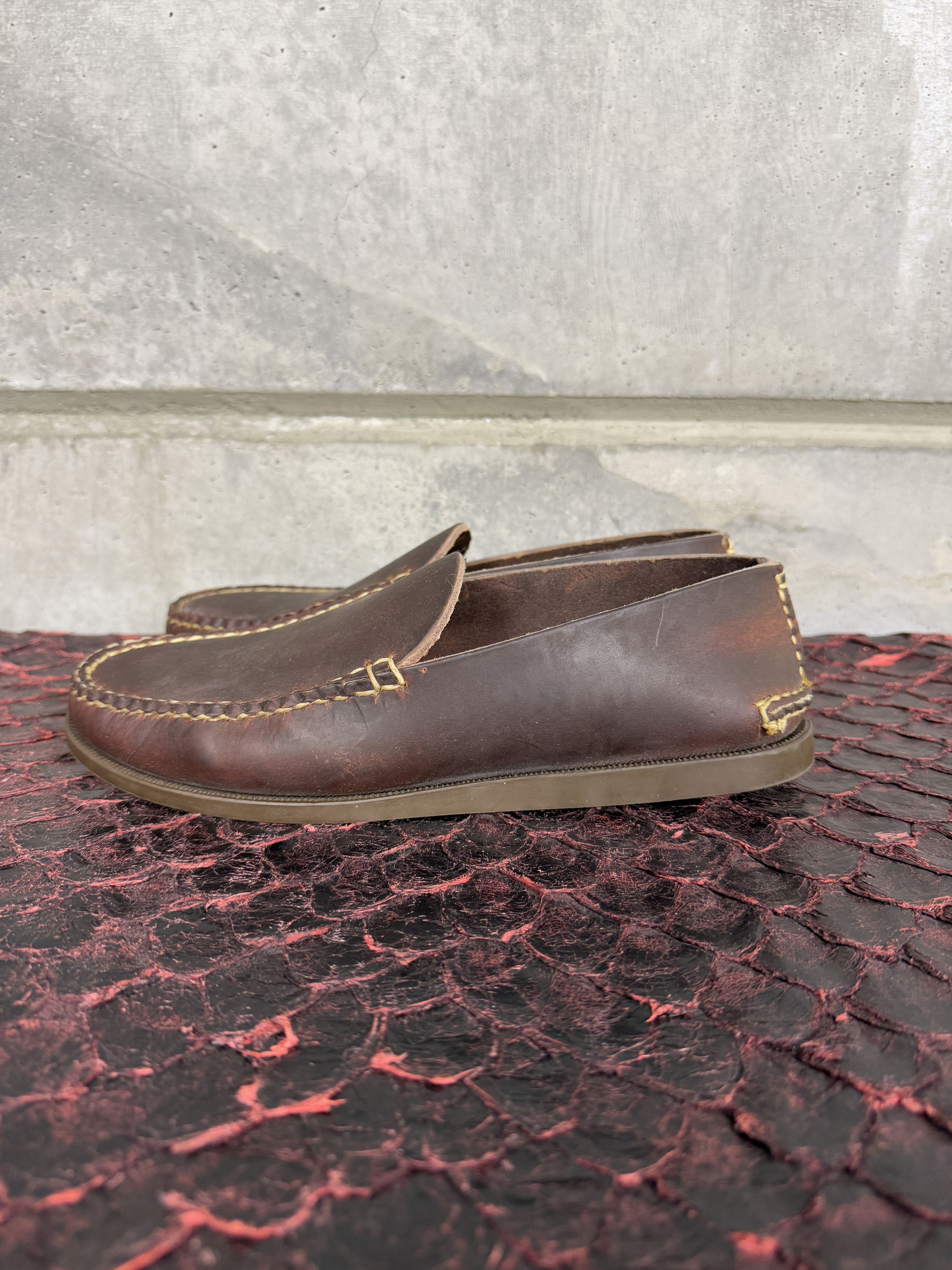 Horween Leather Oak Street Bootmakers Brown Leather Slip Moc Size US 9 / EU 42 - 3 Thumbnail