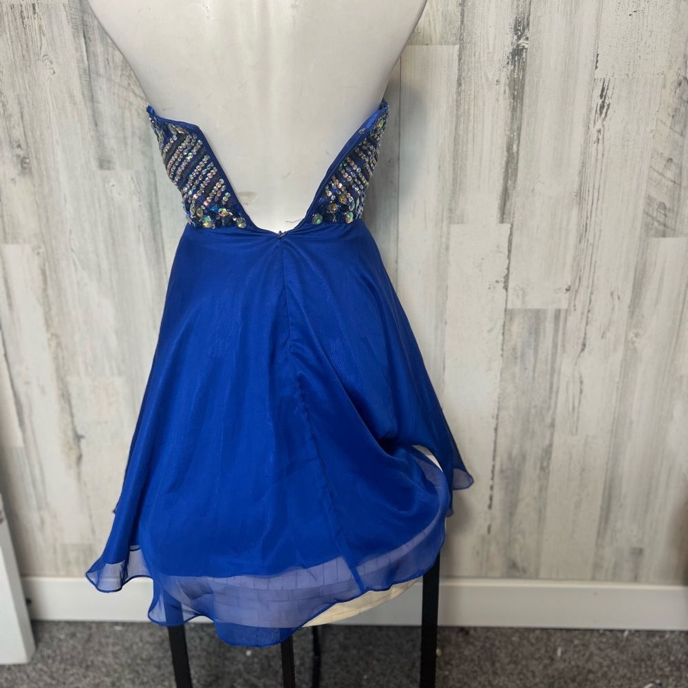 Other Anny Lee Blue Strapless Rhinestone Skater Dress XS Prom Home Size XS / US 0-2 / IT 36-38 - 5 Thumbnail