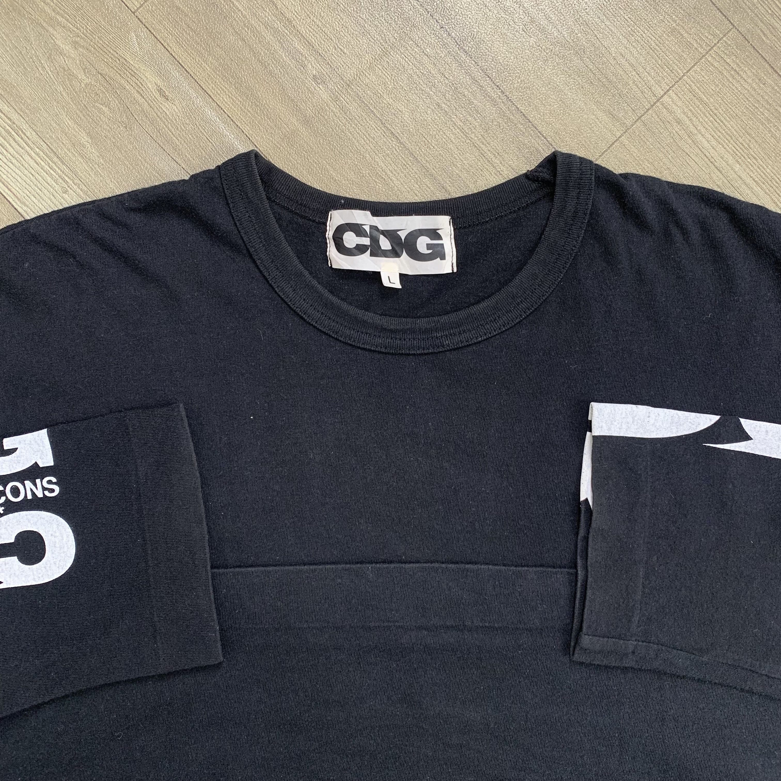Comme des Garcons AD2018 Comme des Garcons Side Taped Longsleeve Tshirt Size US L / EU 52-54 / 3 - 4 Thumbnail