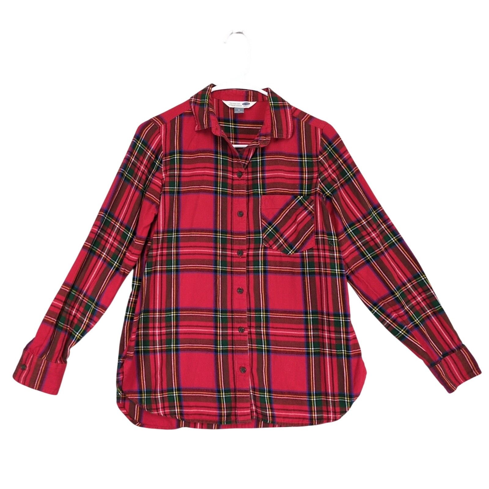 Old Navy Old Navy The Classic Shirt Women's S Red Flannel Long Sleeve Size S / US 4 / IT 40 - 1 Thumbnail
