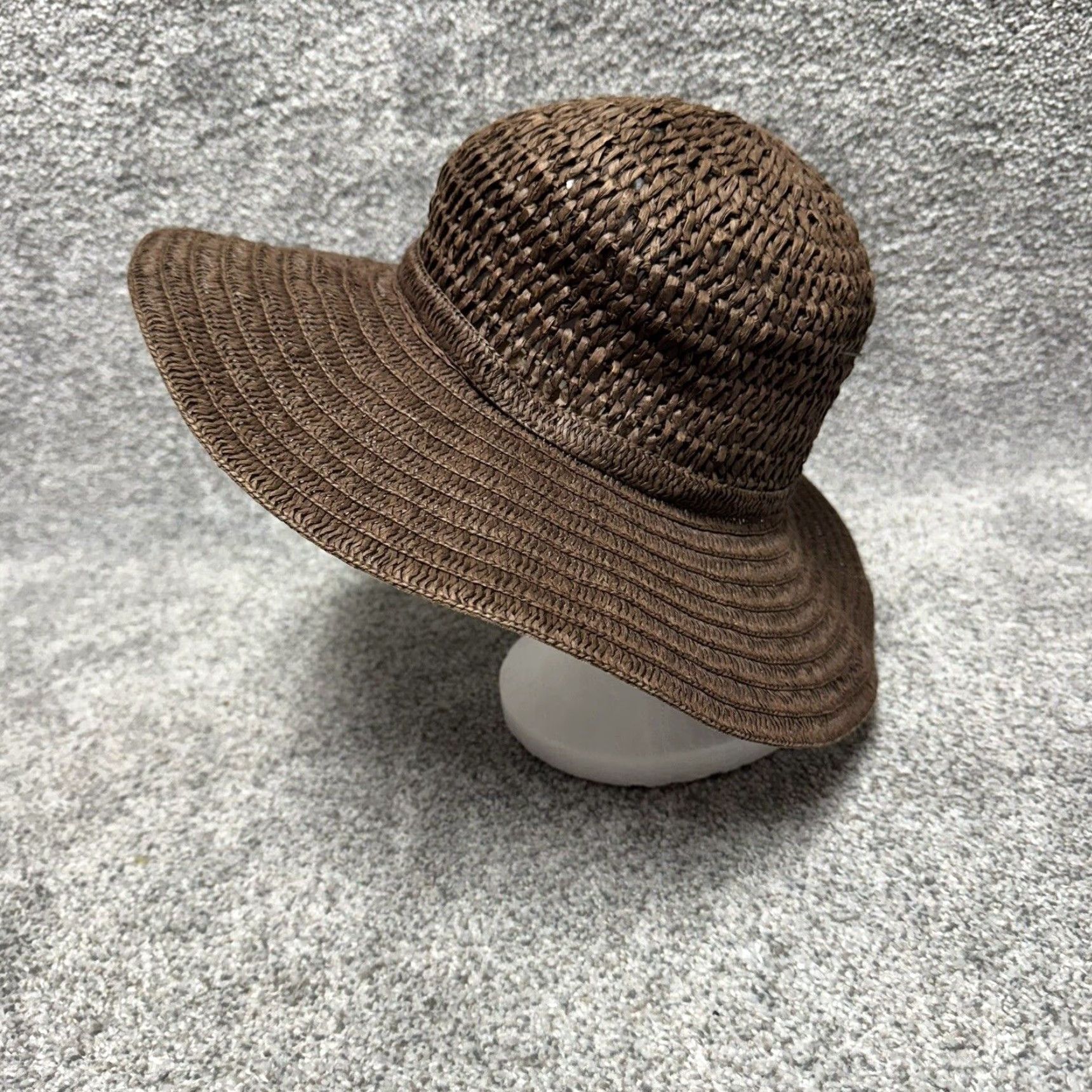 Route 66 Route 66 Sun Hat One Size Women Brown Straw Floppy Boho Beach Travel Hippie Festival 90s Retro Western Y2K Size ONE SIZE - 4 Thumbnail