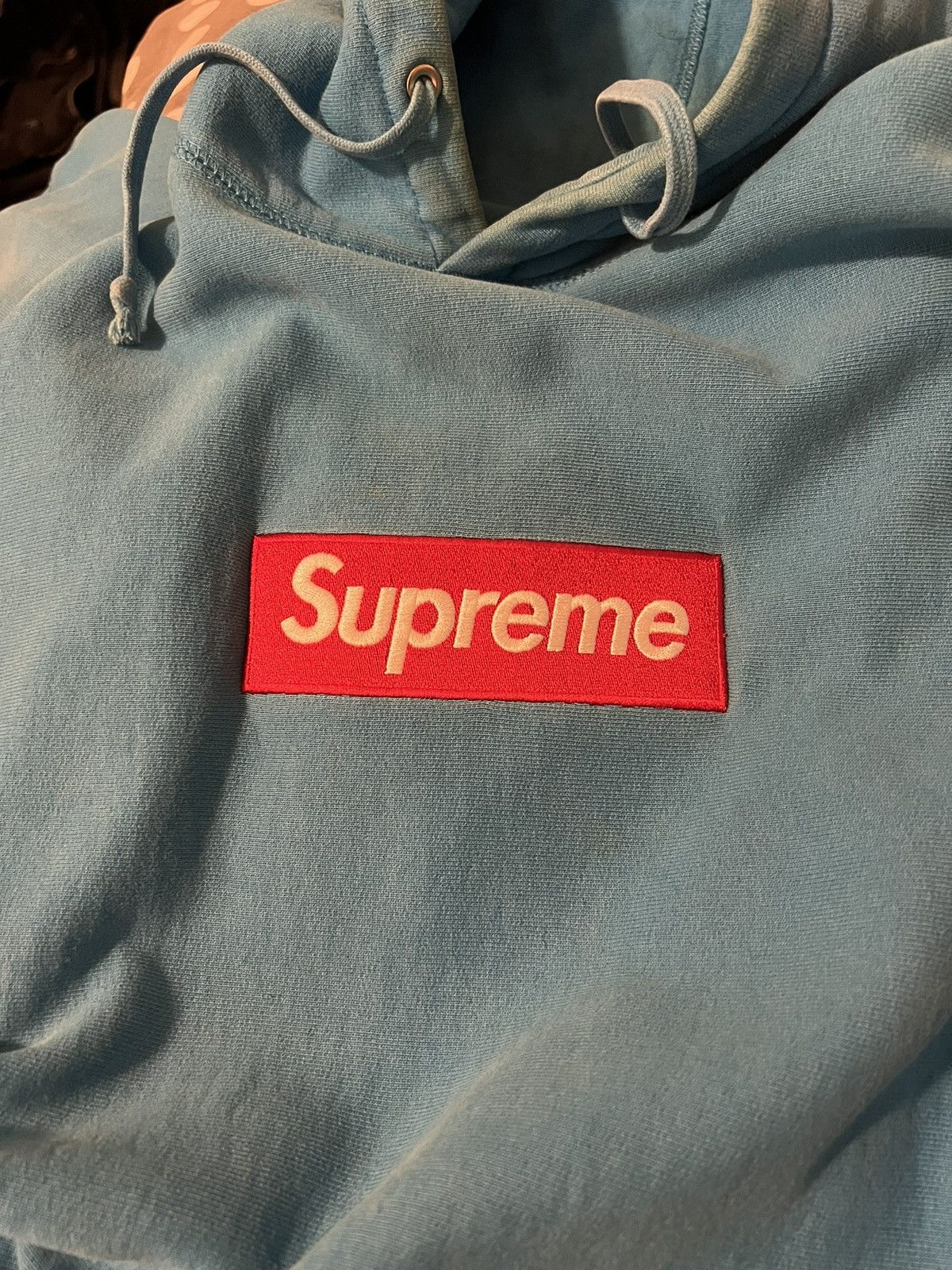 Supreme FW09 Teal Box Logo Hoodie Size US L / EU 52-54 / 3 - 6 Thumbnail