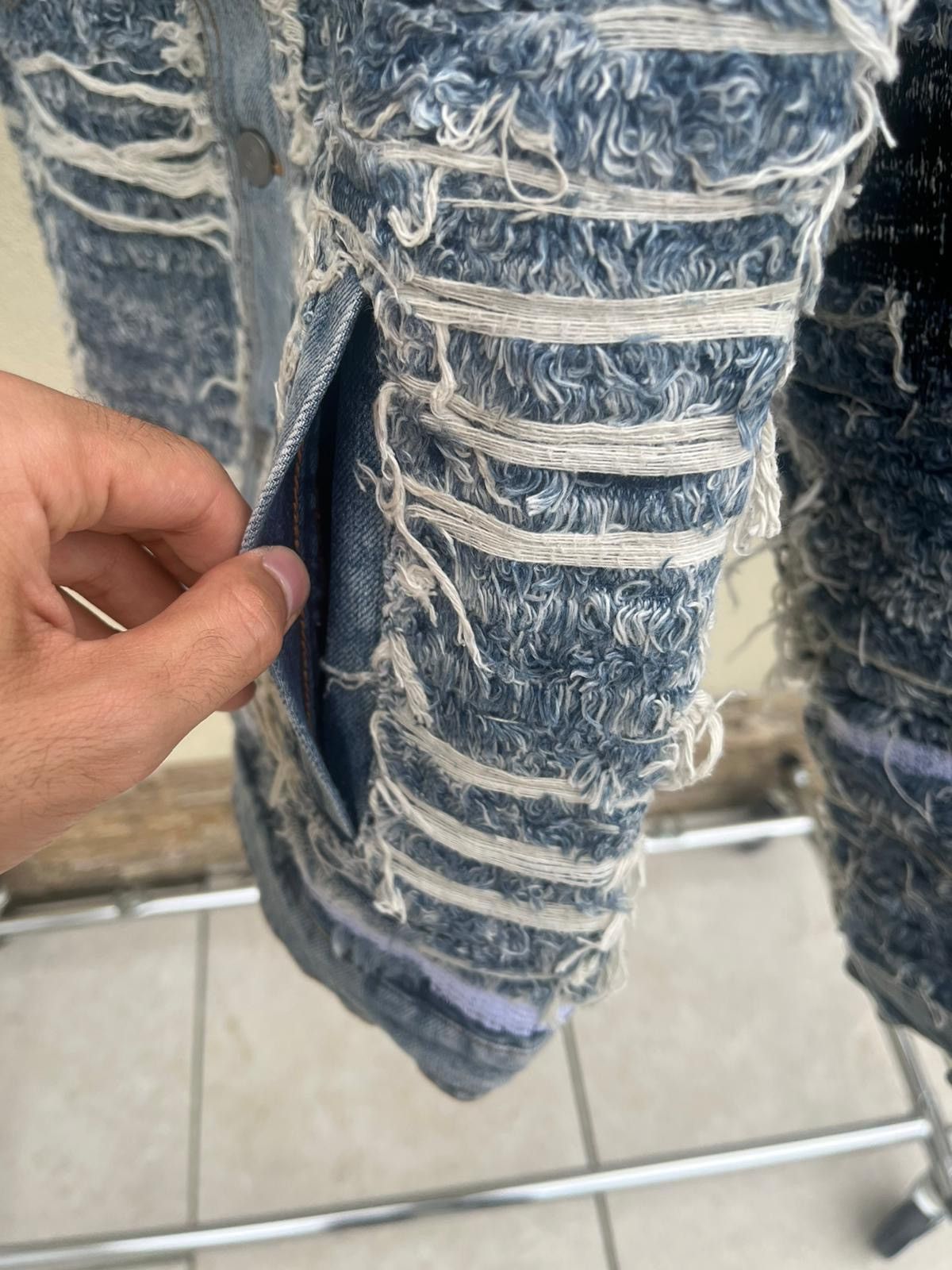 Alyx × Blackmeans Distressed Denim Jacket in Blue Size US L / EU 52-54 / 3 - 13 Thumbnail