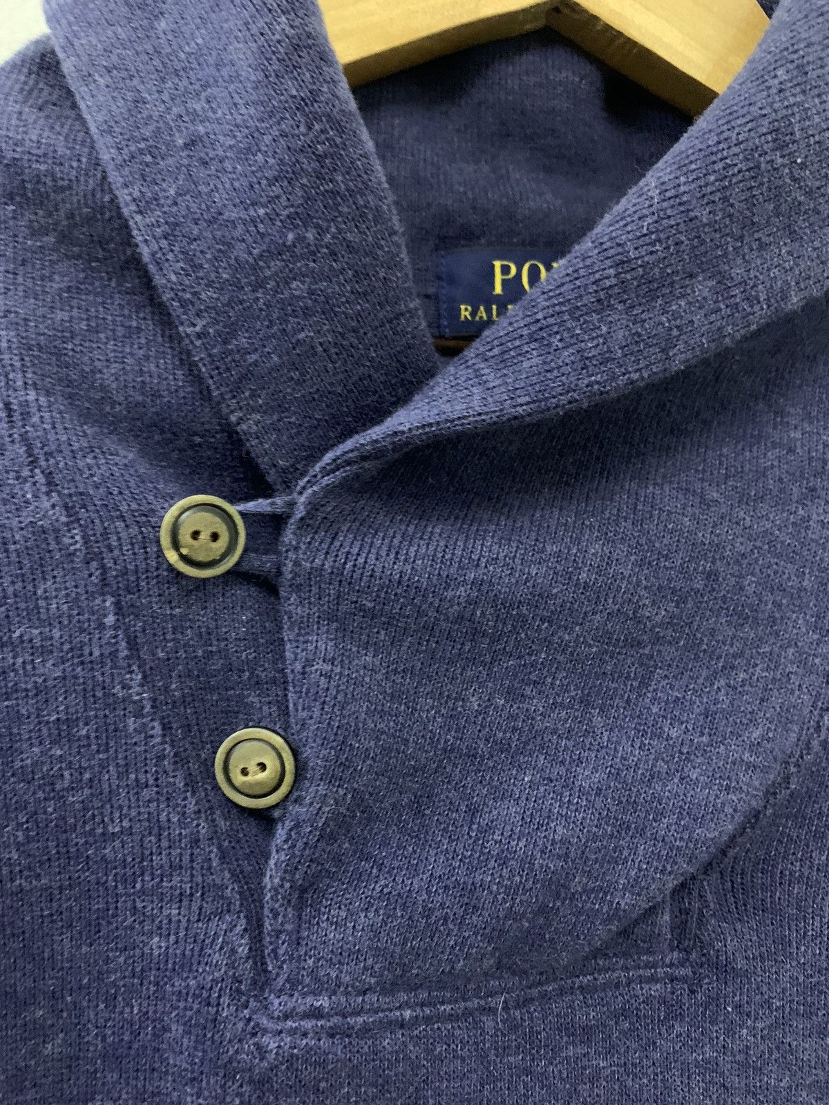 Polo Ralph Lauren Polo Ralph Lauren Navy Blue shawl collar sweatshirt Size US L / EU 52-54 / 3 - 4 Thumbnail