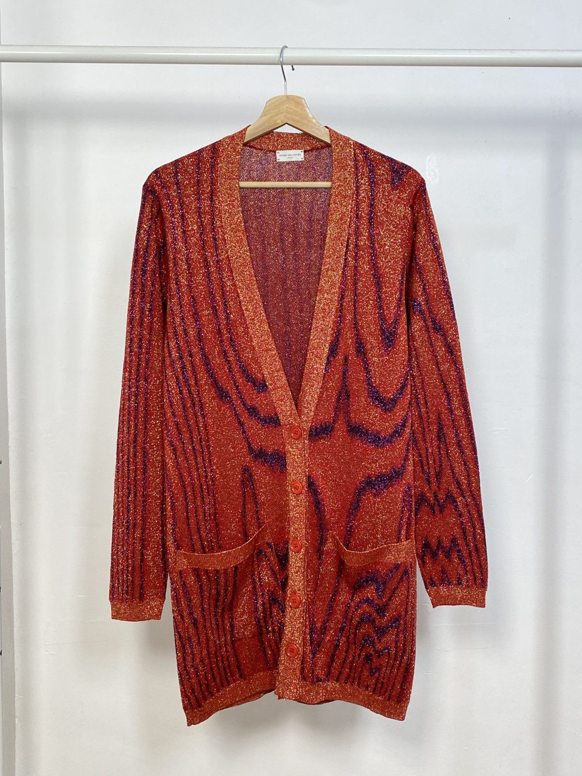 Dries Van Noten Dries Van Noten Metallic Cardigan Sweater Size S / US 4 / IT 40 - 1 Thumbnail