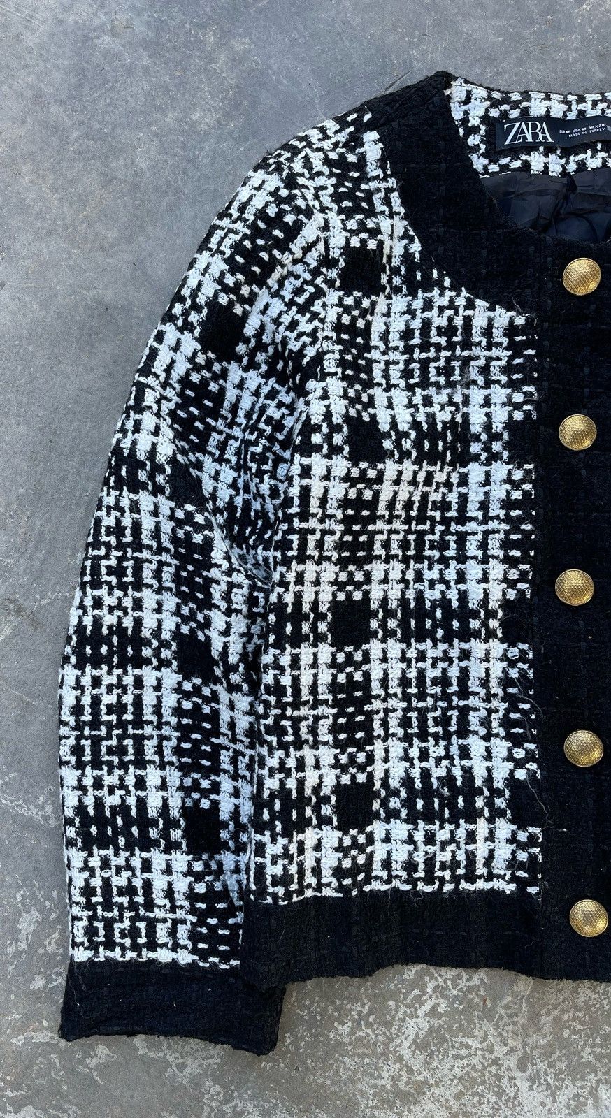 Zara Zara Women's Tweeted Jacket Size M / US 6-8 / IT 42-44 - 6 Thumbnail