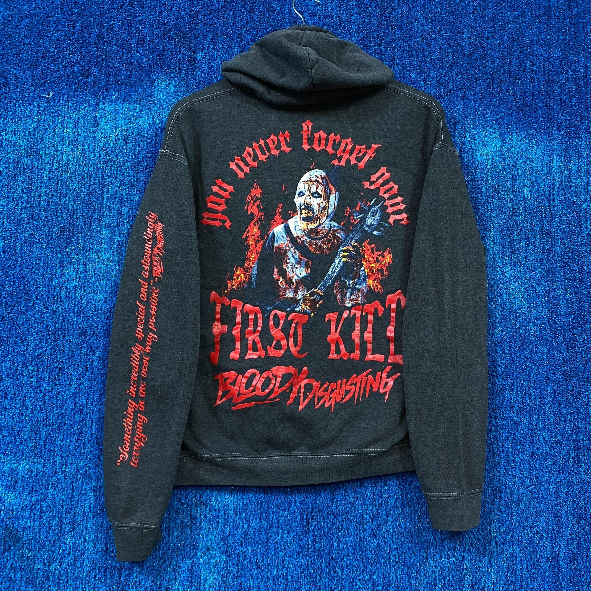 Streetwear Bloody Disgusting x Terrifier Art the Clown Horror Hoodie M ...